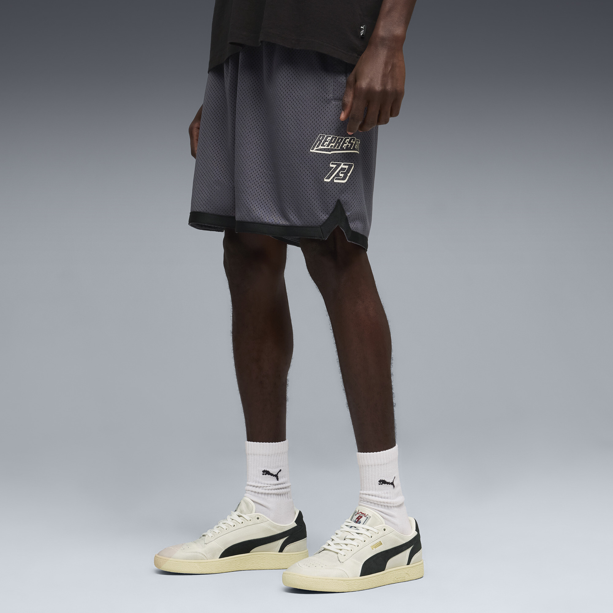 PUMA x REPRESENT Oversized Shorts Herren, Kleidung, Grau, L