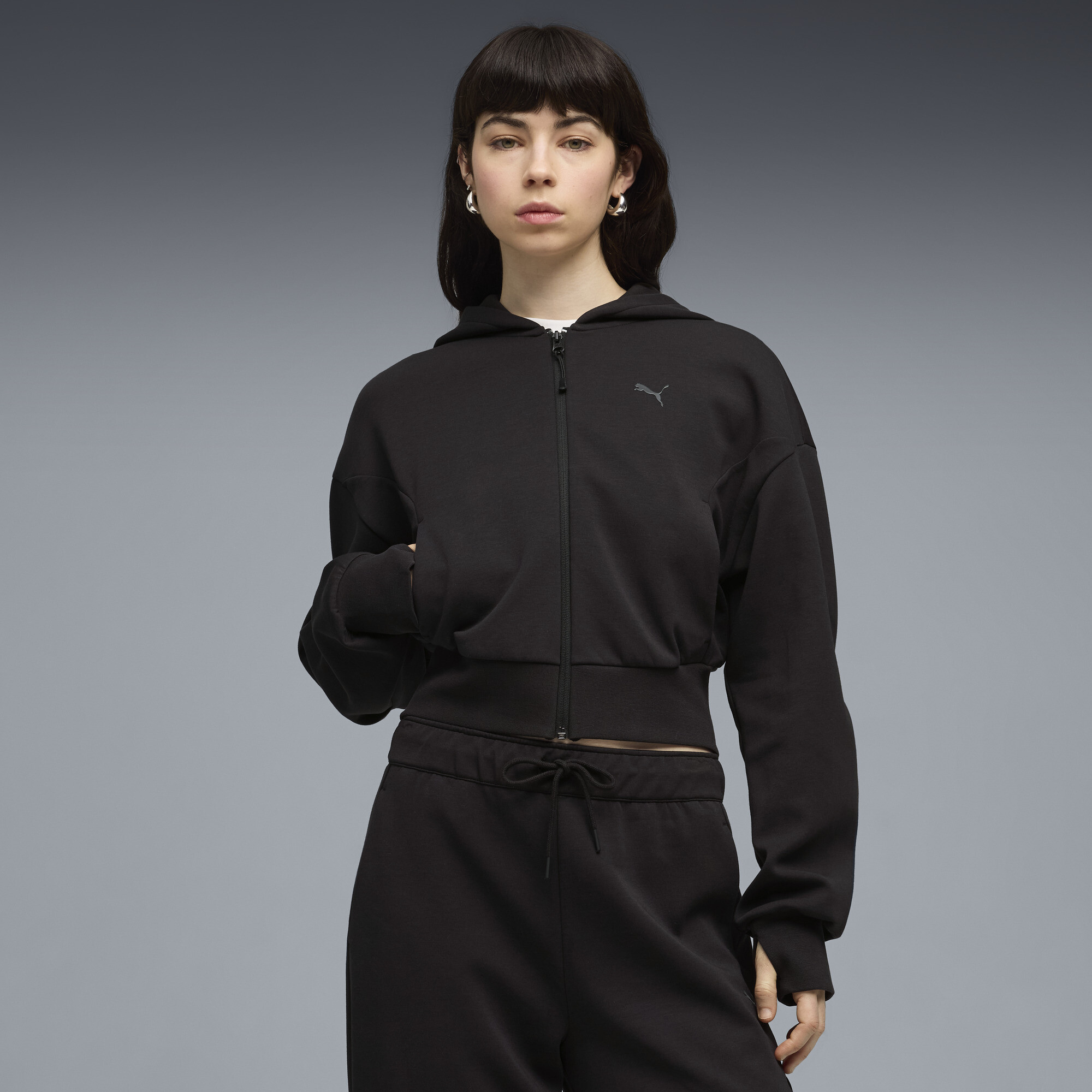 PUMATECH SENSE Kapuzenjacke Damen, Kleidung, Schwarz, M