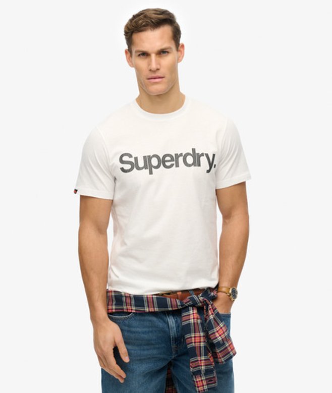 Superdry Herren Core T-shirt mit Logo Weiß - Größe: M