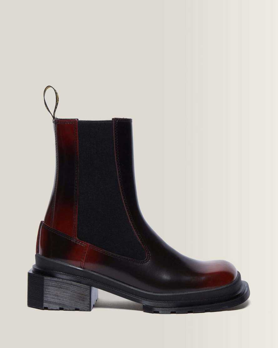 Dr. Martens Maybole Leder Chelsea Stiefel Mit Eckiger Zehenpartie Schuhe in Rot, Größe: 41