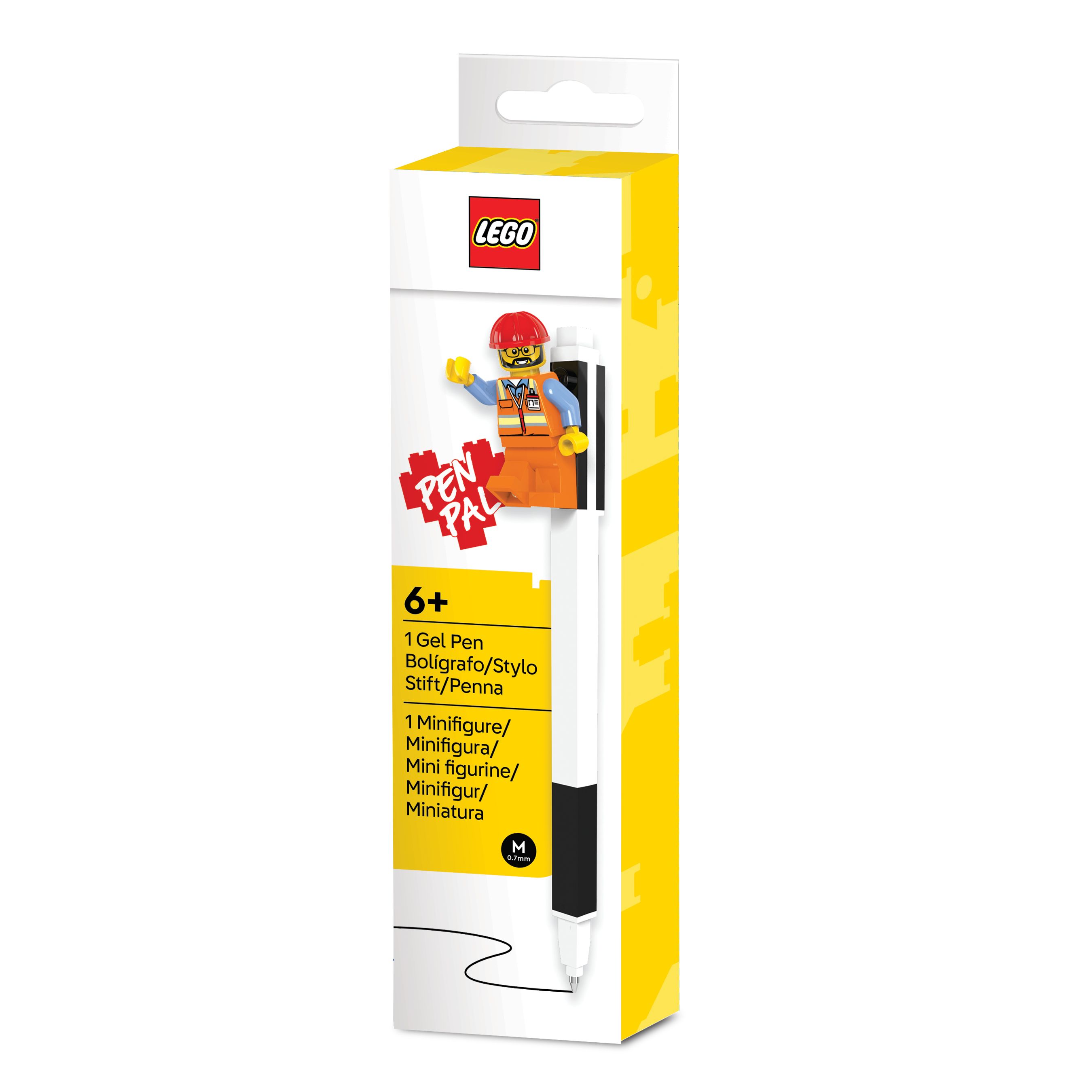 Gelschreiber mit Minifigur in Schwarz