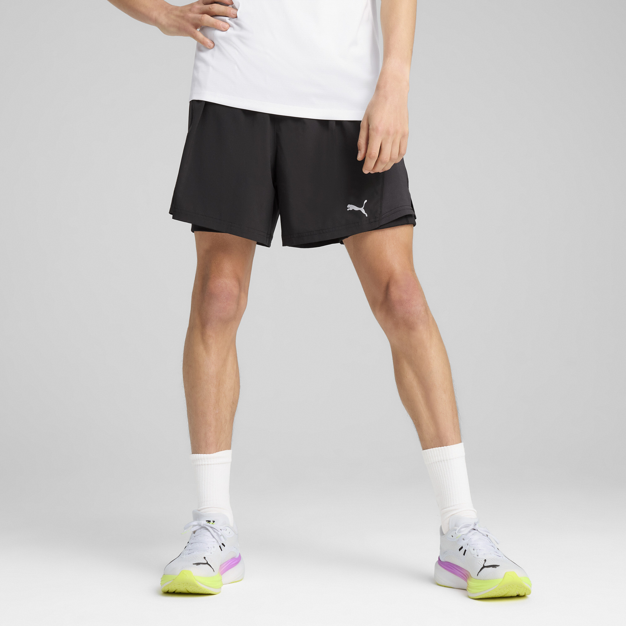 PUMA VELOCITY 2-in-1-Laufshorts Herren, Kleidung, Schwarz, 4XL