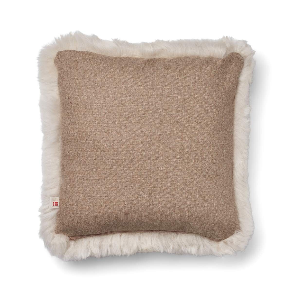 Lammfellkissen | Langhaar | Neuseeland | 100% Wolle | 52x52 cm