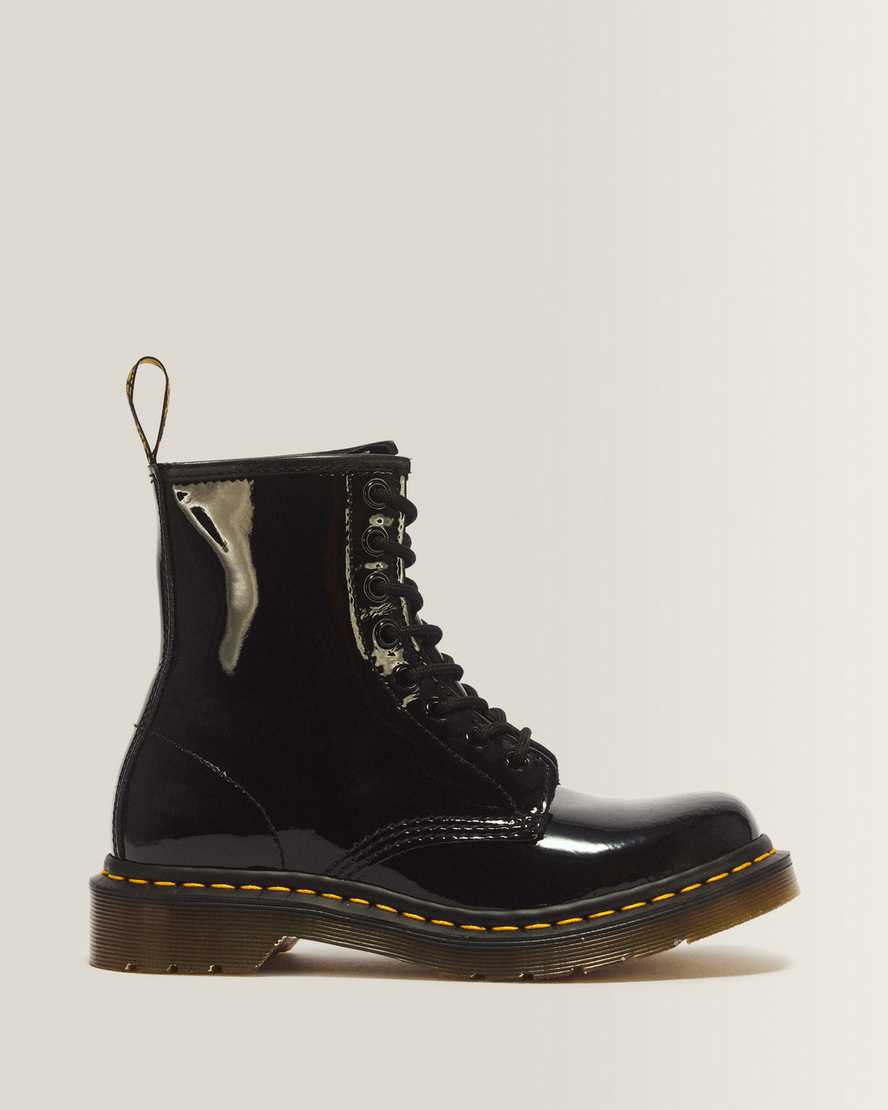 Dr. Martens 1460 Lacklederstiefel in Schwarz, Größe: 39