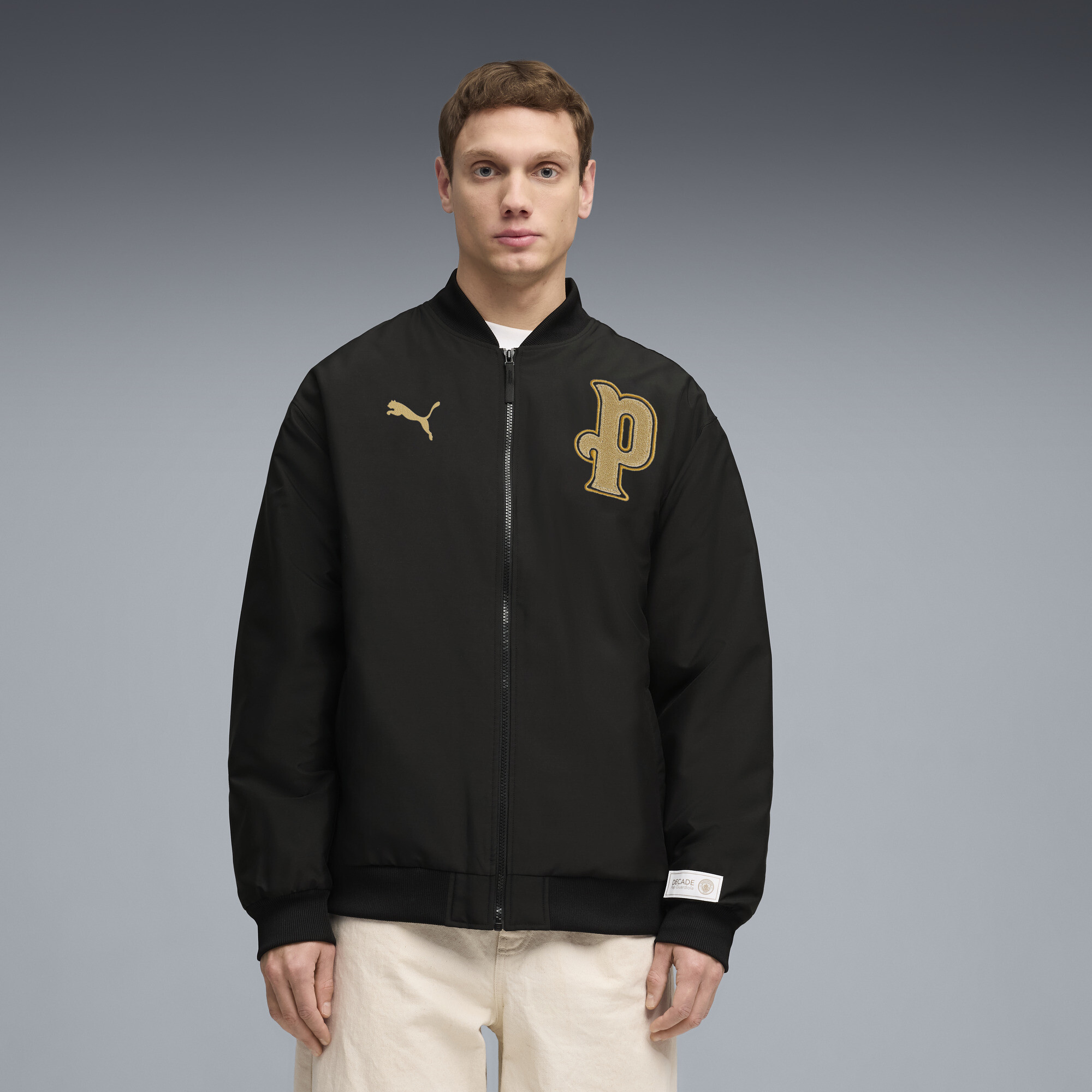PUMA Manchester City 10th Anniversary Bomberjacke Herren, Kleidung, Schwarz, S