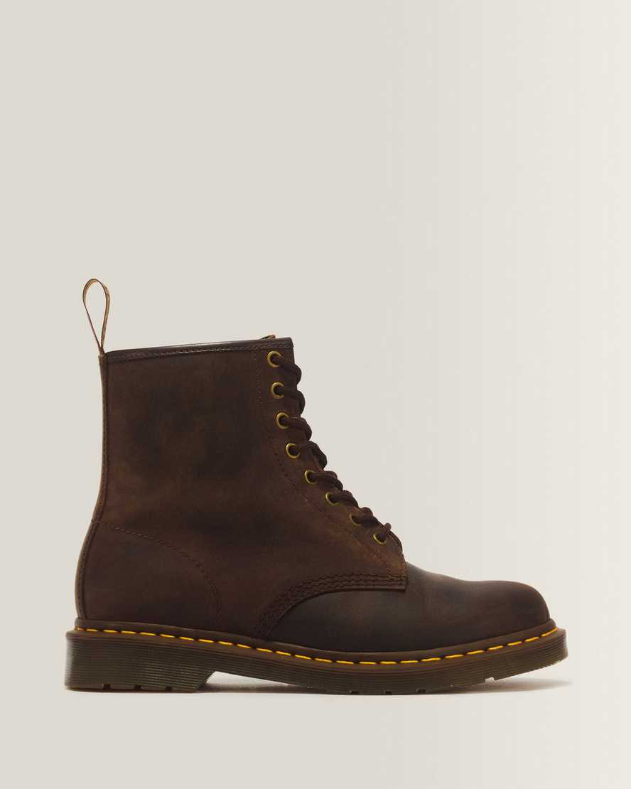 Dr. Martens 10 Crazy Horse, Leder, Dunkel, Stiefel in Braun, Größe: 46