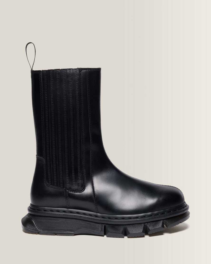 Dr. Martens Leder 14Xx Qubist Chelsea Stiefel Schuhe in Schwarz, Größe: 43
