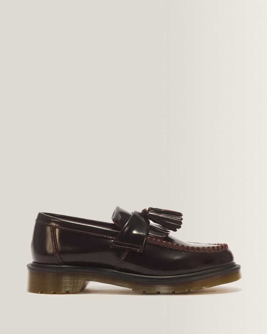Dr. Martens Adrian Arcadia Leder Tassel Loafer in Rot, Größe: 38