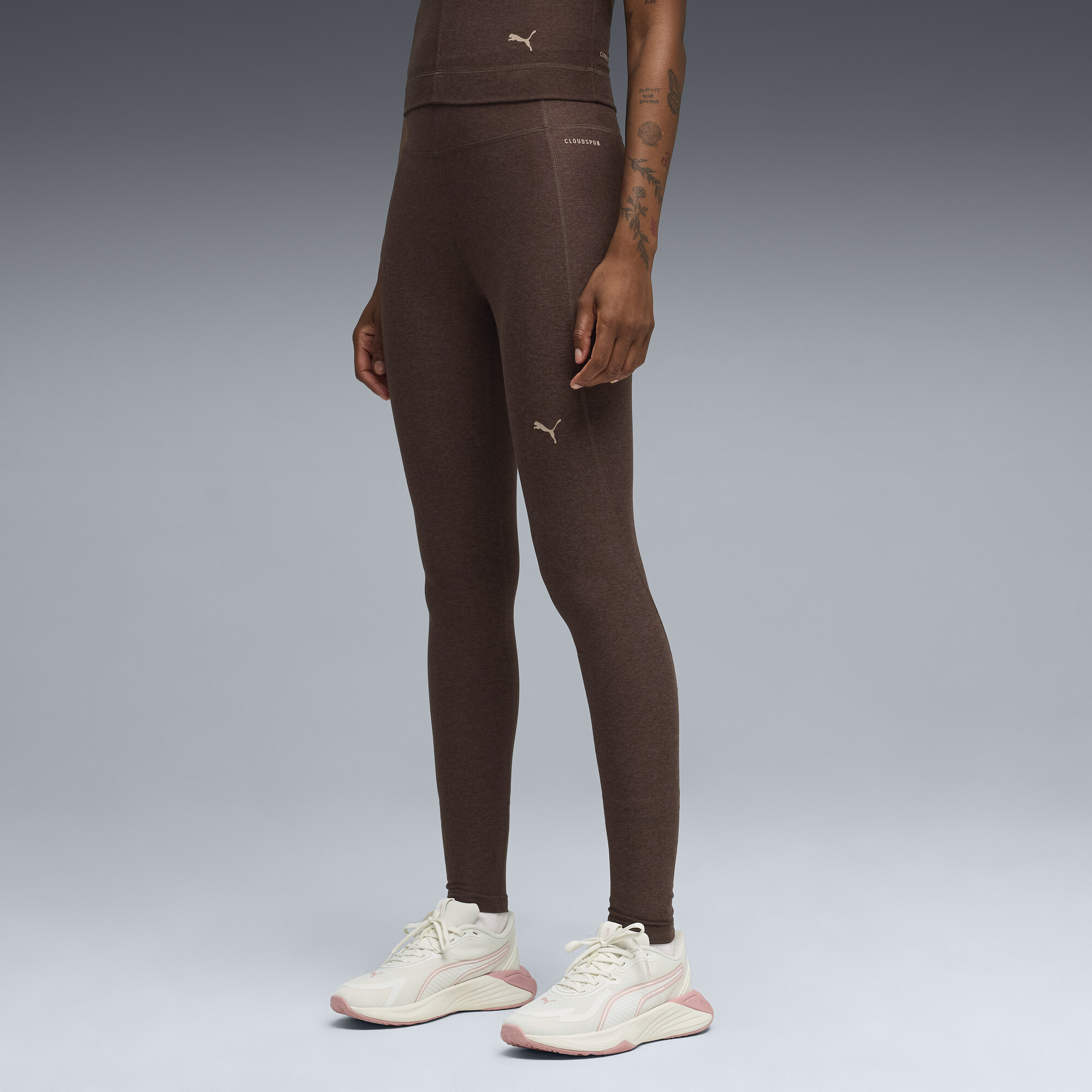 PUMA CLOUDSPUN High-Waist-Leggings Damen, Kleidung, Braun, XXL