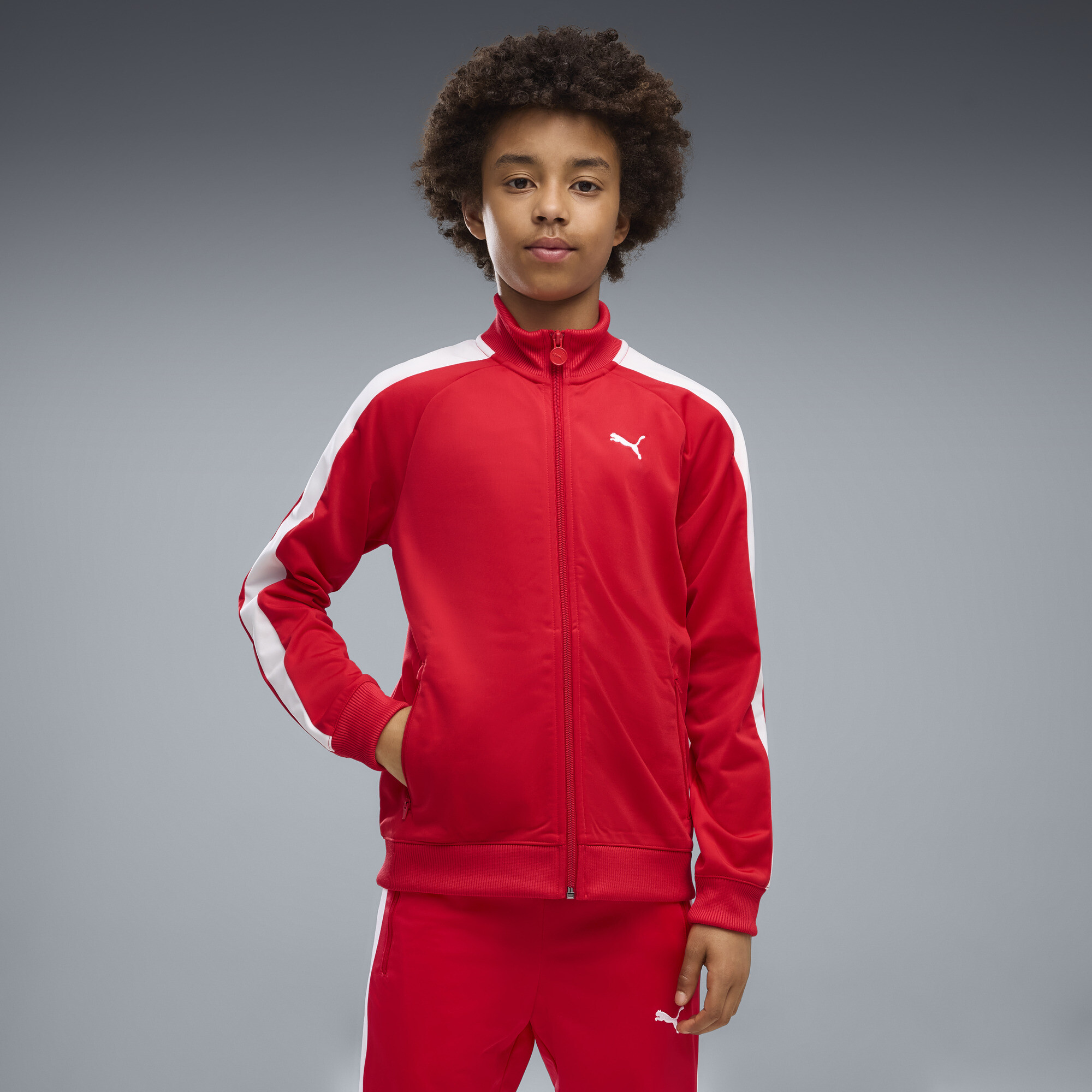 PUMA T7 ALWAYS ON Trainingsjacke Teenager, Kleidung, Rot, 7-8Y