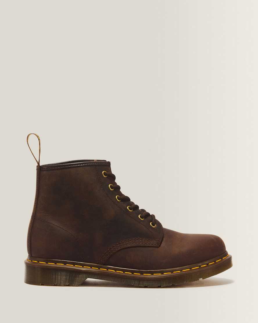 Dr. Martens 101 Crazy Horse Leder Stiefeletten in Braun, Größe: 42