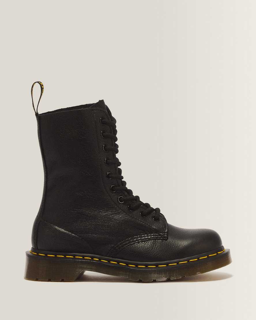 Dr. Martens 1490 Virginia, Leder Stiefel in Schwarz, Größe: 38