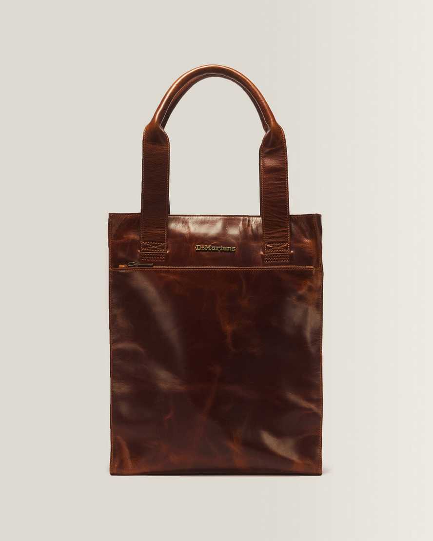 Dr. Martens Leder Tote Bag in Bräunen