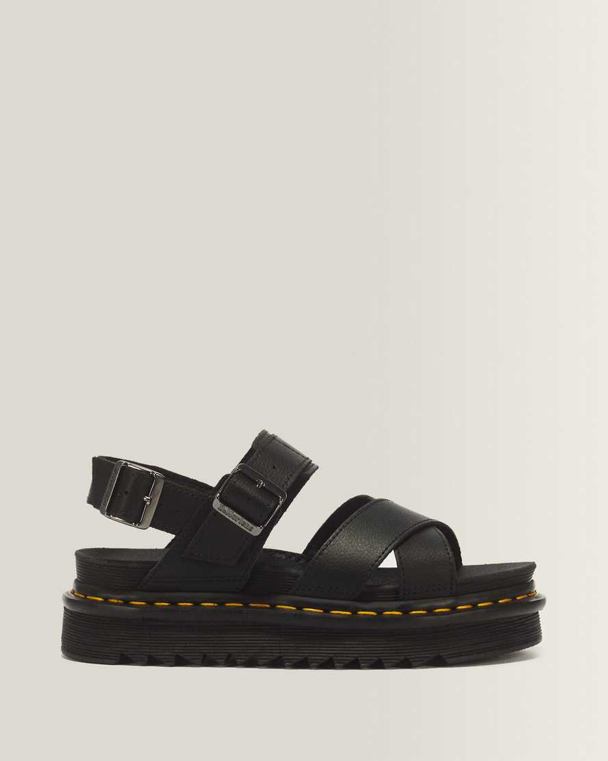 Dr. Martens Voss II Athena Leder Riemensandalen in Schwarz, Größe: 41