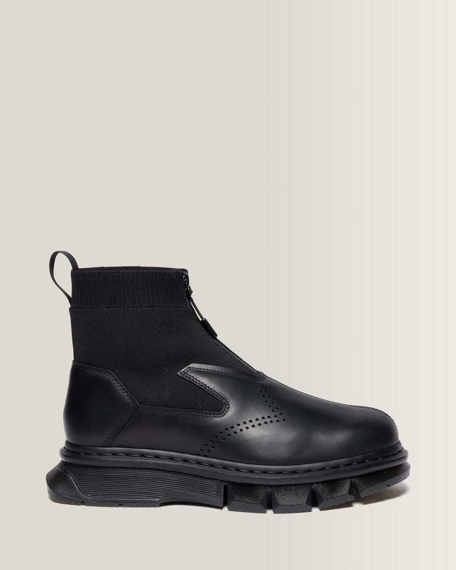 Dr. Martens Leder 14Xx Qubist Stiefel Mit Reissverschluss in Schwarz, Größe: 43