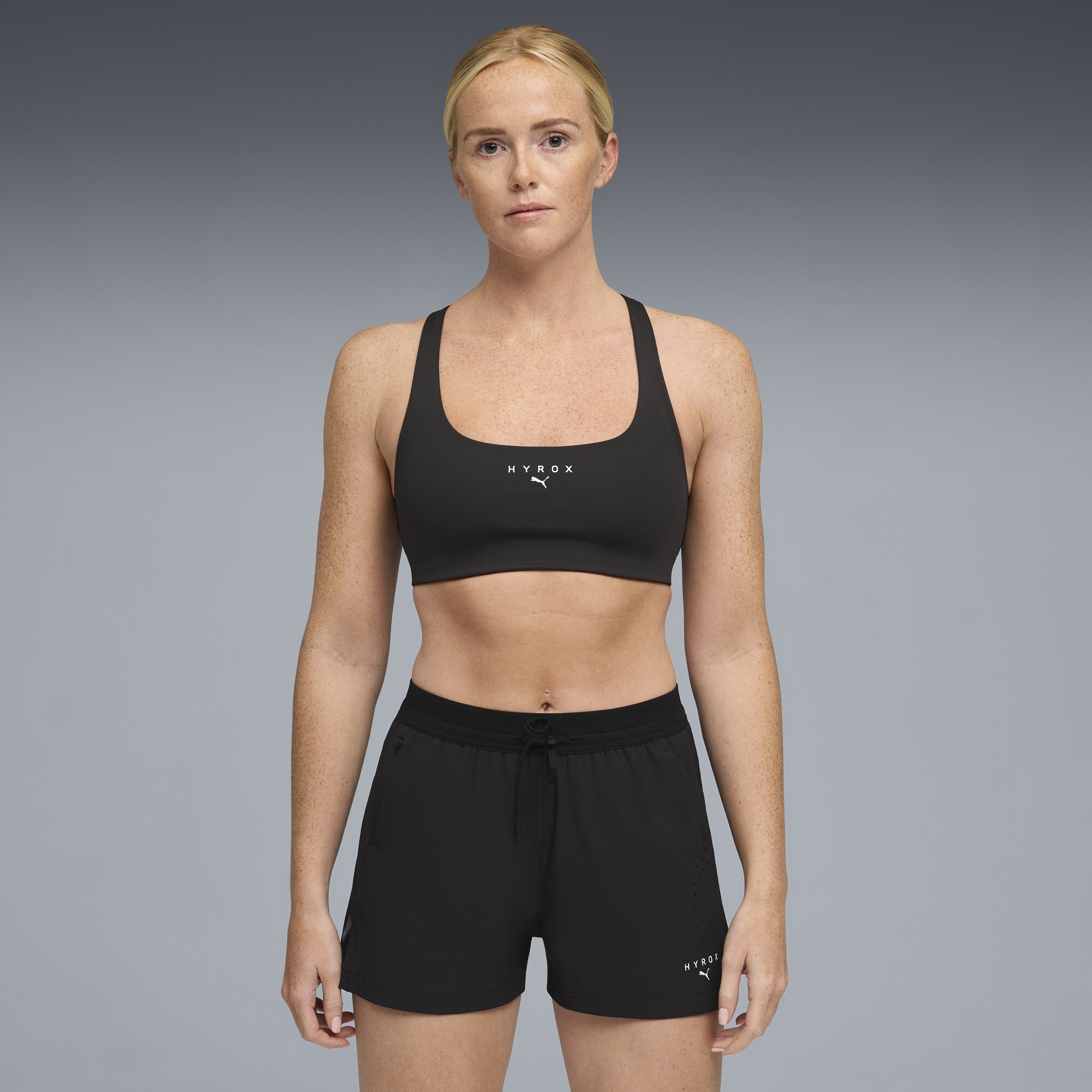 PUMA x HYROX Tech Sport-BH Damen, Kleidung, Schwarz, M