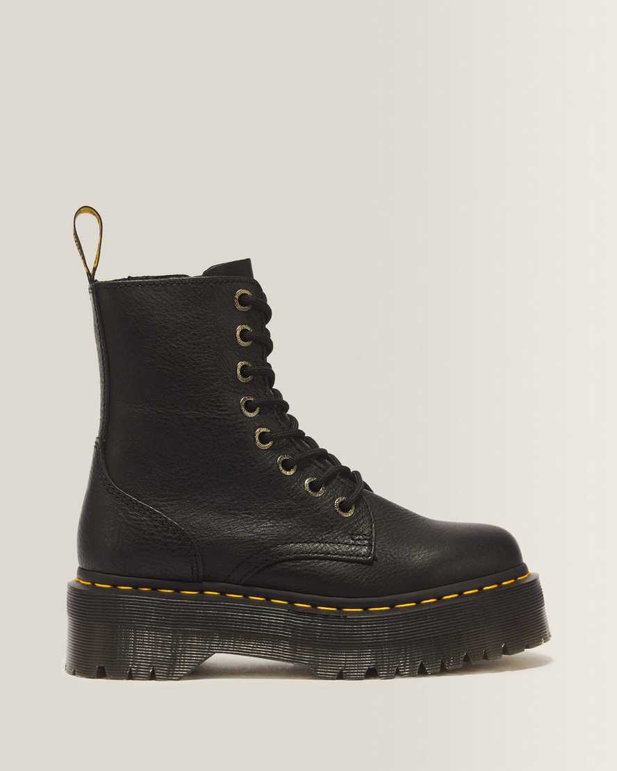 Dr. Martens Jadon III Pisa Plattform Stiefel, Leder Schuhe in Schwarz, Größe: 37