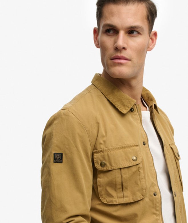Superdry Herren Cotton Burford Jacke Brown - Größe: Xxl