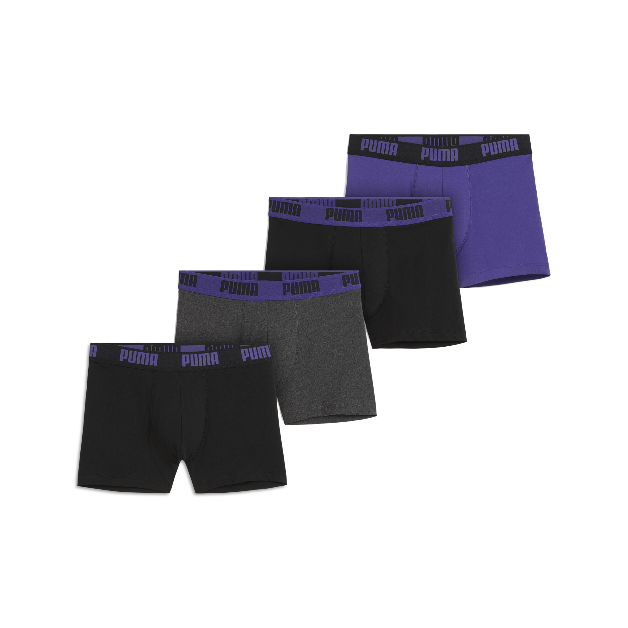 PUMA Boxershorts Herren (4er-Pack), Kleidung, Lila, 6