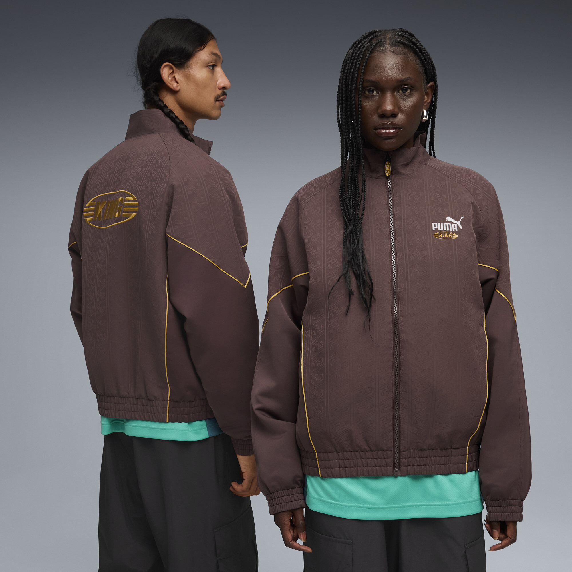 PUMA KING Jacke Unisex, Kleidung, Braun, XL
