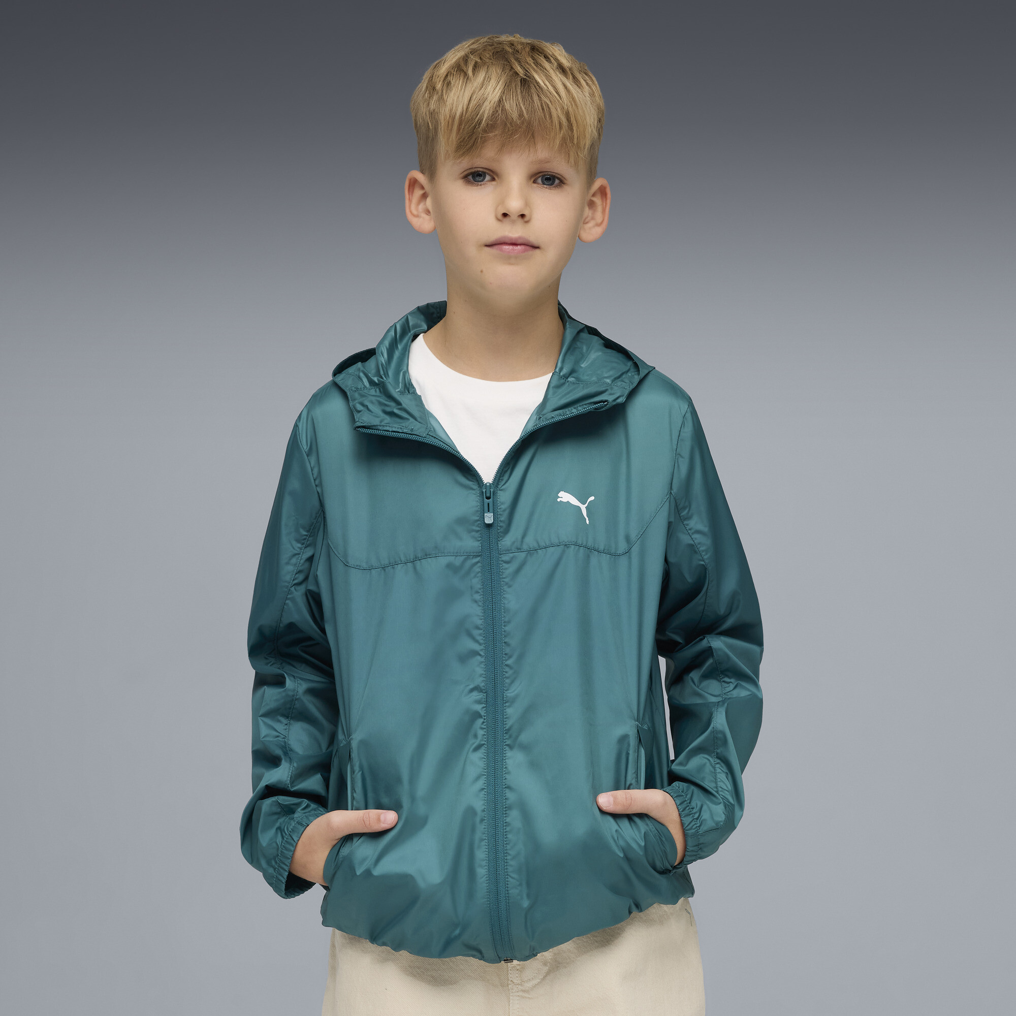 PUMA Essentials Regular Windjacke Teenager, Kleidung, Grün, 13-14Y