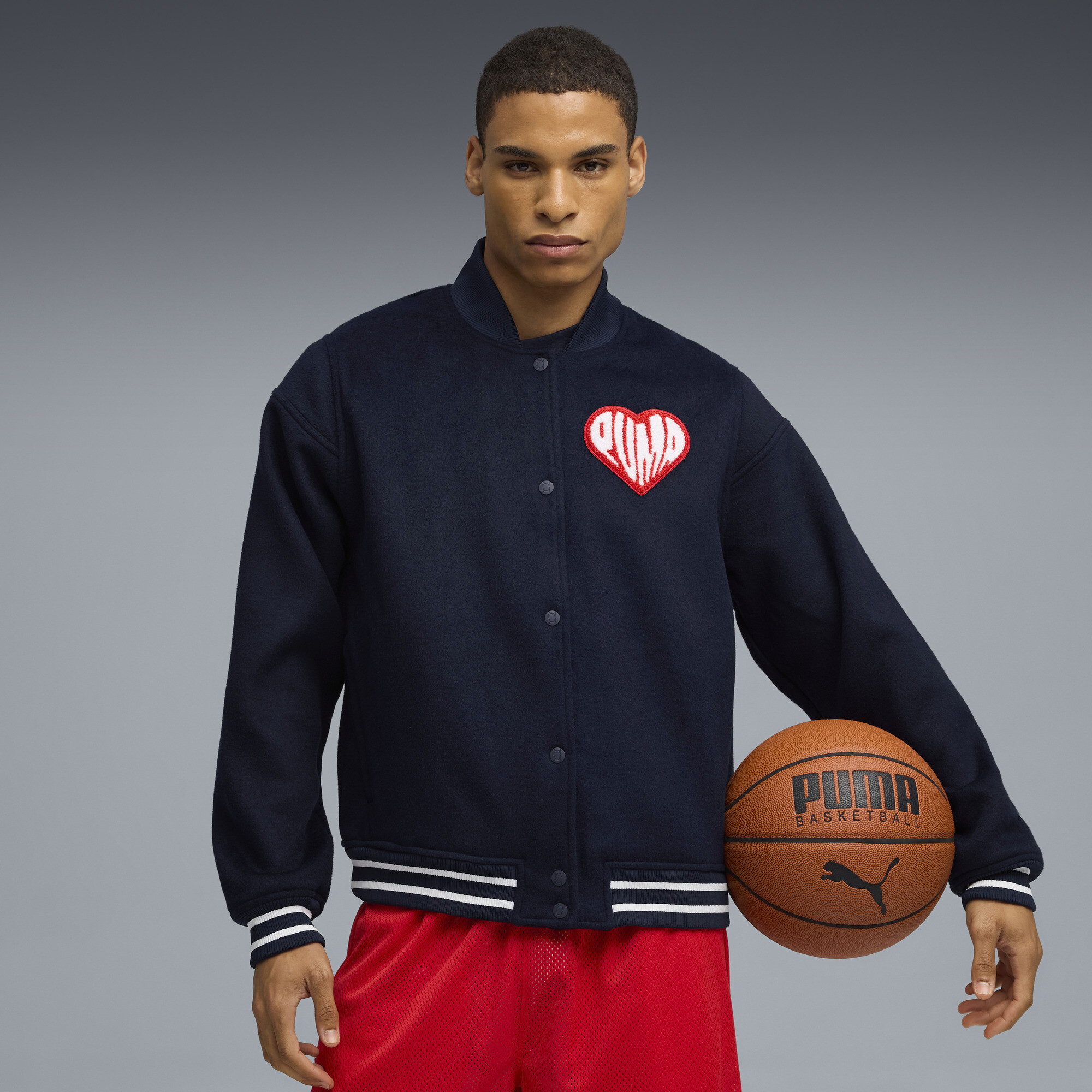 PUMA HooperHotline Varsity Jacke Herren, Kleidung, Blau, XL