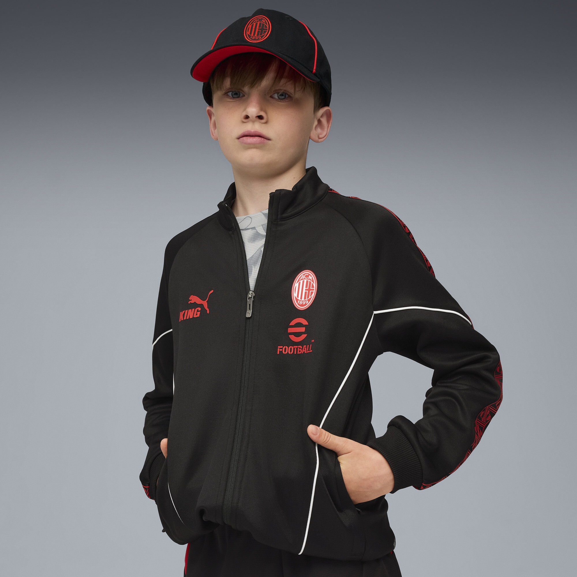 PUMA AC Milan KING Anthem Jacke Teenager, Kleidung, Schwarz, 15-16Y