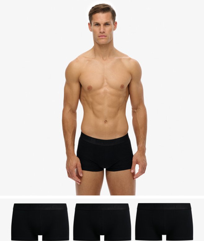 Superdry Herren Boxershorts im 3er-Pack Black - Größe: XL