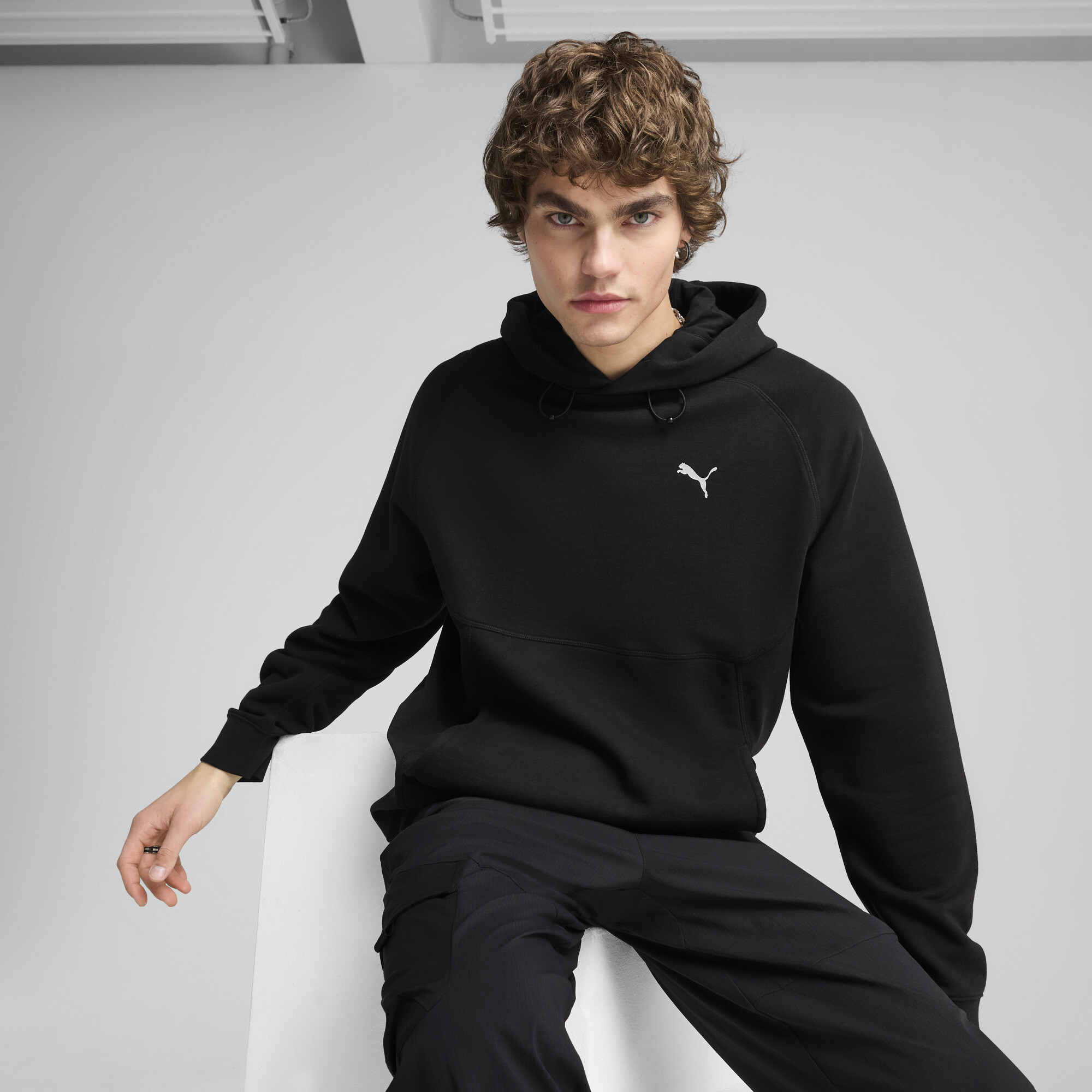 PUMATECH DELTAKNIT Relaxed Hoodie Herren, Kleidung, Schwarz, M