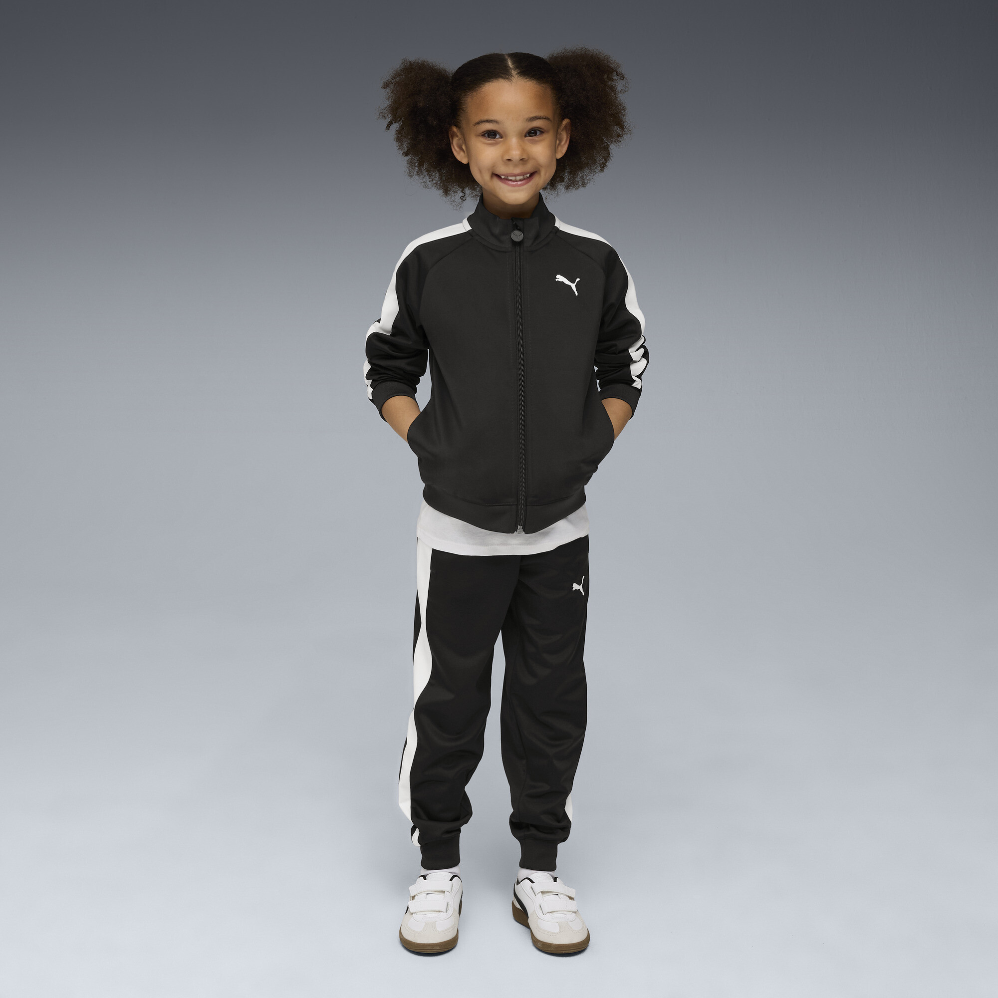 PUMA T7 Always On Trainingsanzug Kinder, Kleidung, Schwarz, 4-5Y