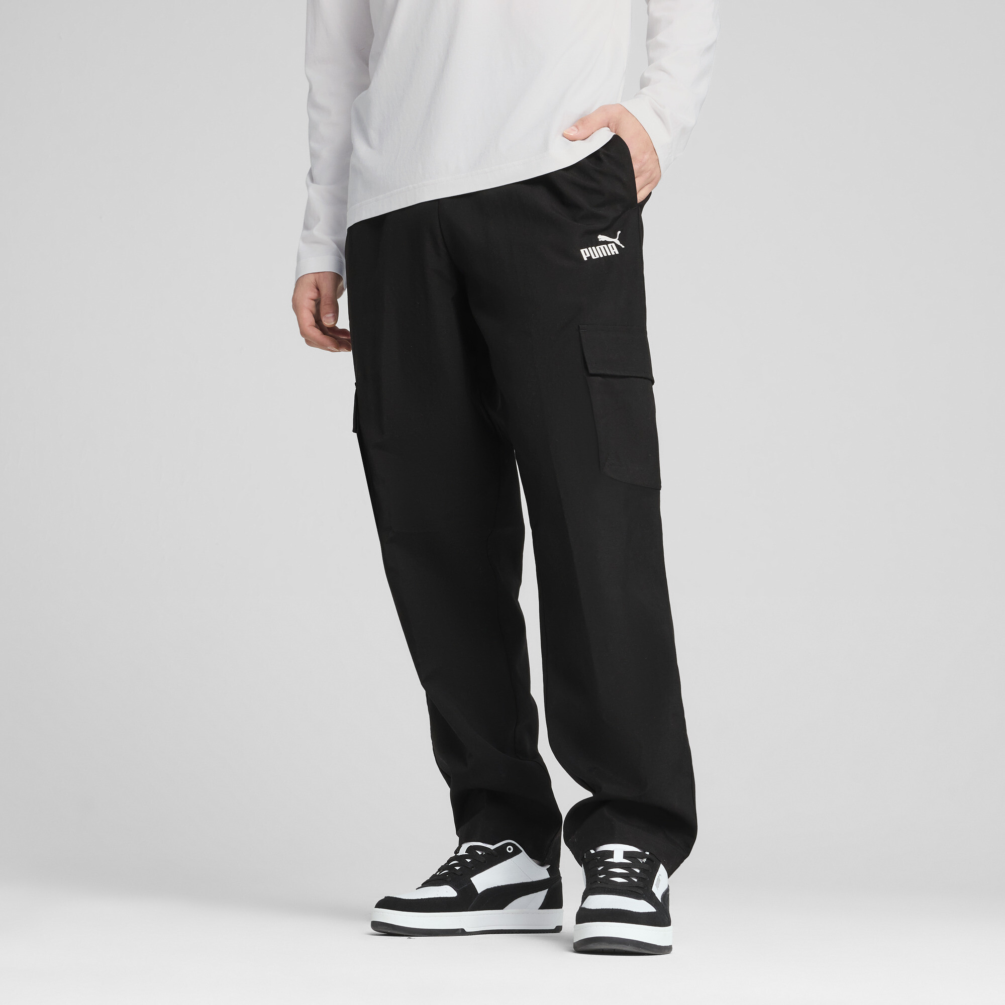 PUMA Essentials No. 1 Logo Gewebte Cargohose Herren, Kleidung, Schwarz, M