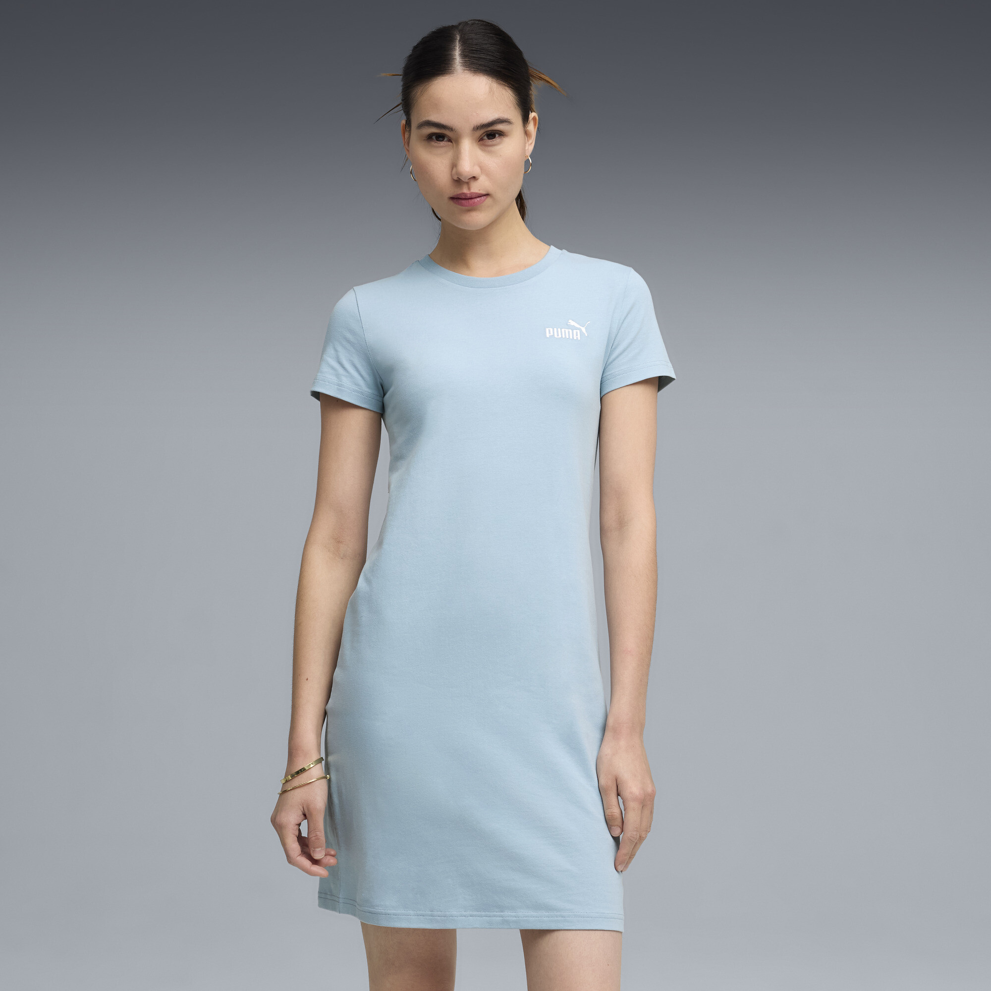 PUMA ESS Small No. 1 Logo Slim Kleid Damen, Kleidung, Blau, M