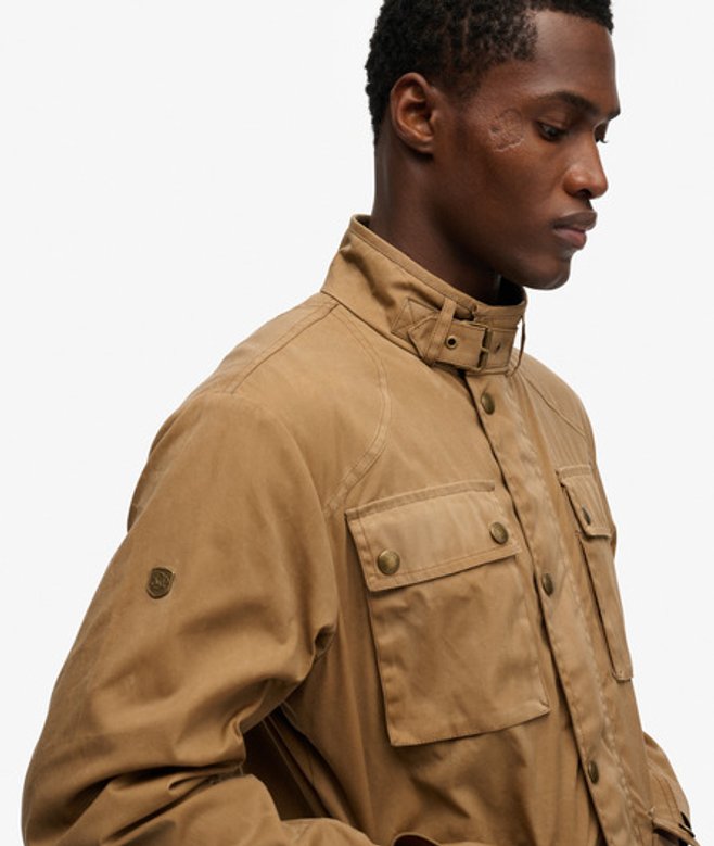 Superdry Herren The Merchant Store - Wachsjacke im Racer-stil Green - Größe: Xxl