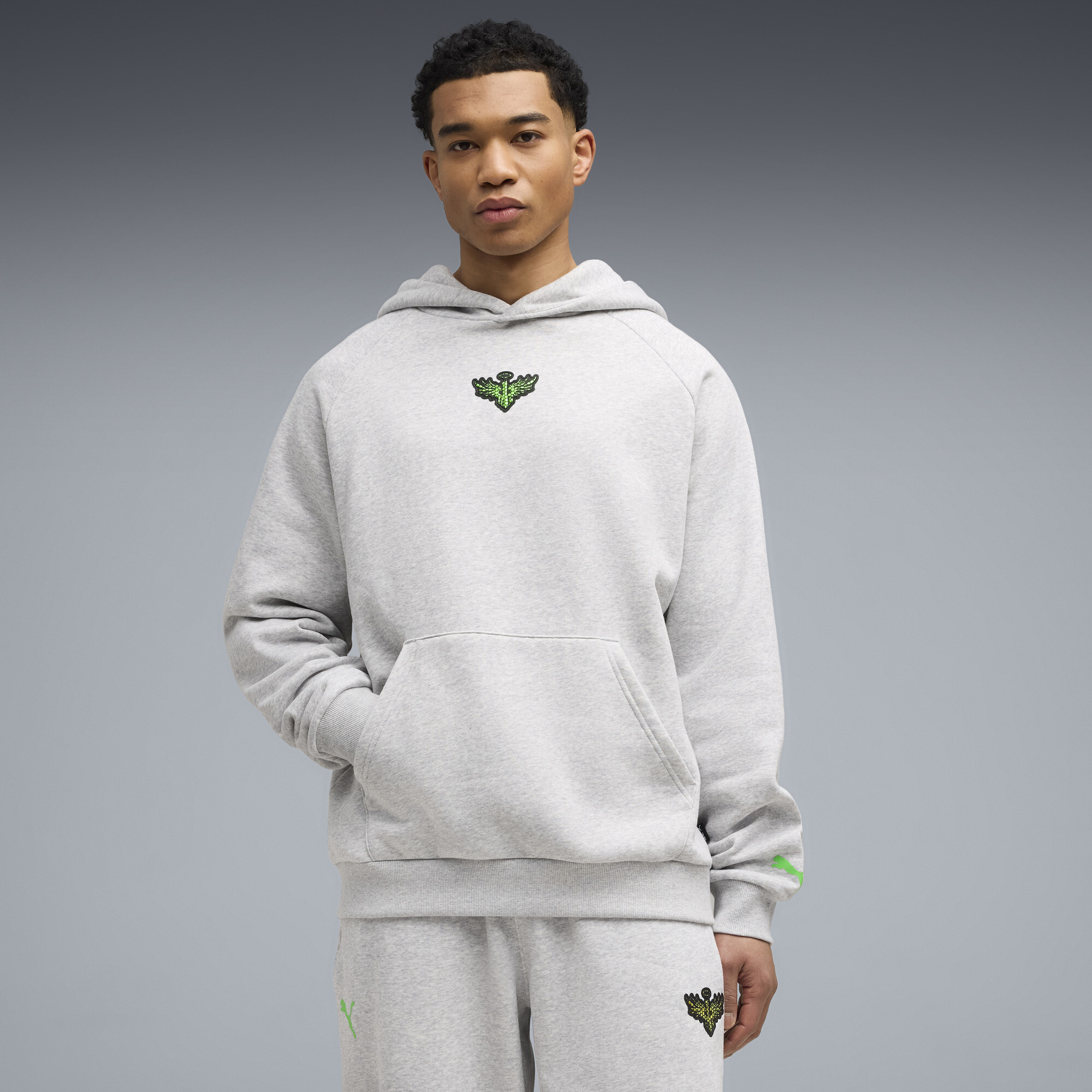 PUMA Melo Alwayz On 1 Basketballhoodie Herren, Kleidung, Grau, L