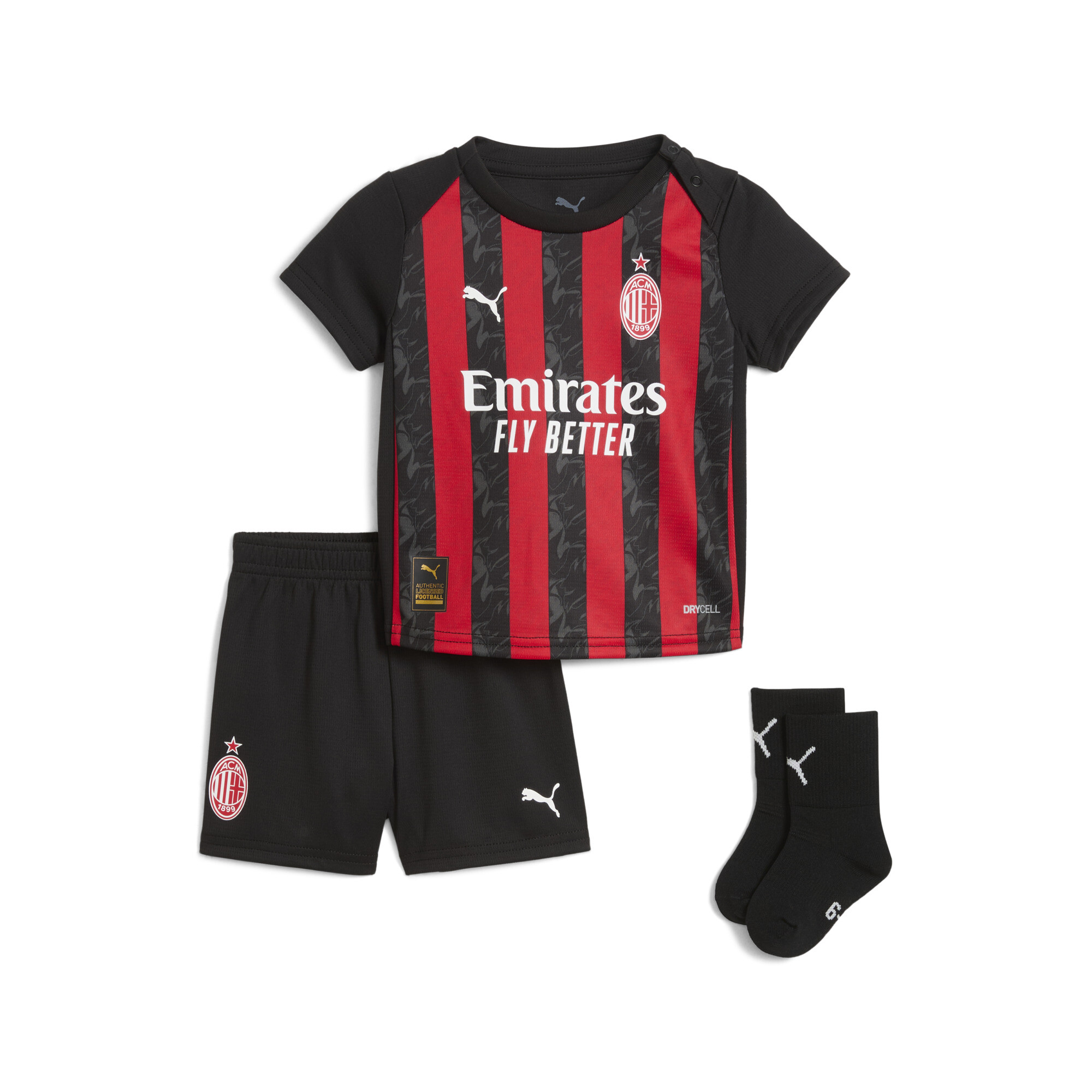 PUMA AC Milan 25/26 Heimtrikot-Babykit Baby, Kleidung, Rot, 2-4M