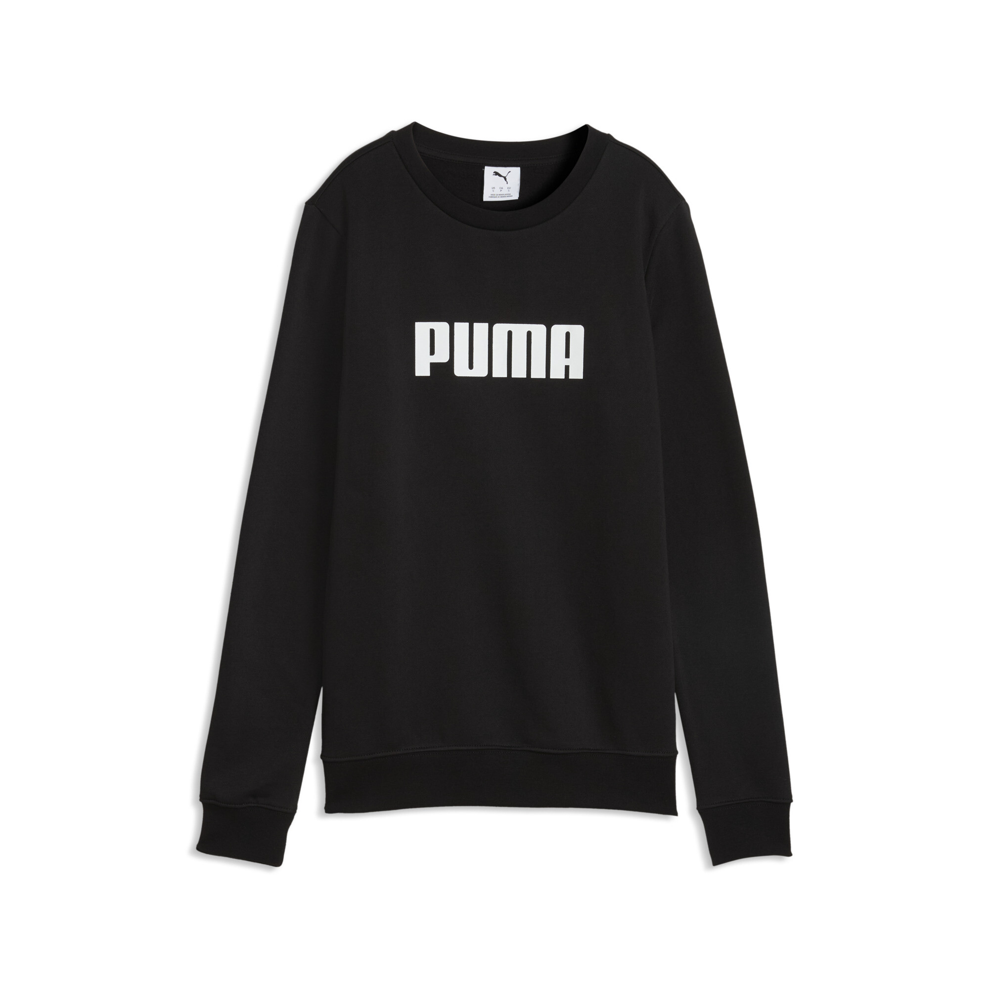 PUMA Essentials Logo Crew Sweatshirt Frauen, Kleidung, Schwarz, S