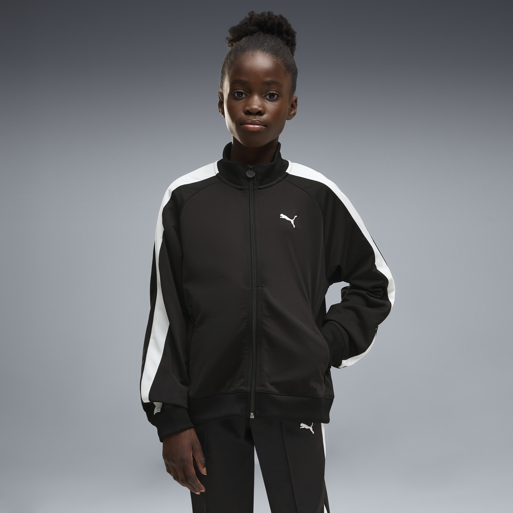 PUMA T7 ALWAYS ON Trainingsjacke Teenager, Kleidung, Schwarz, 7-8Y