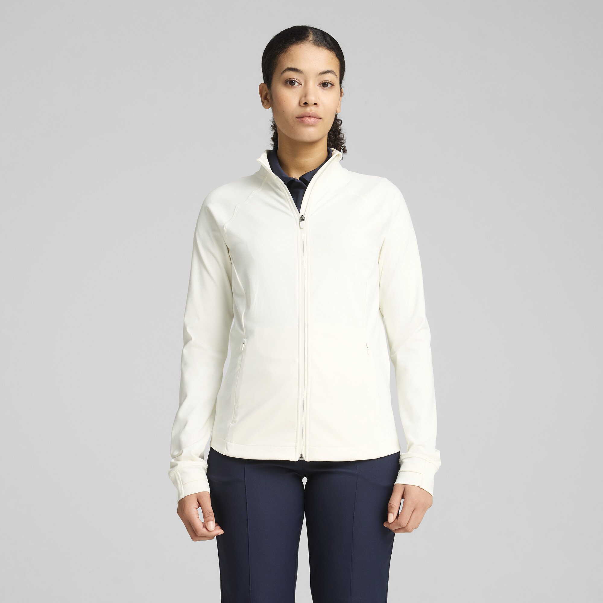 PUMA CLOUDSPUN Tech Zip-Up Power Jacke Damen, Kleidung, Weiß, XXL