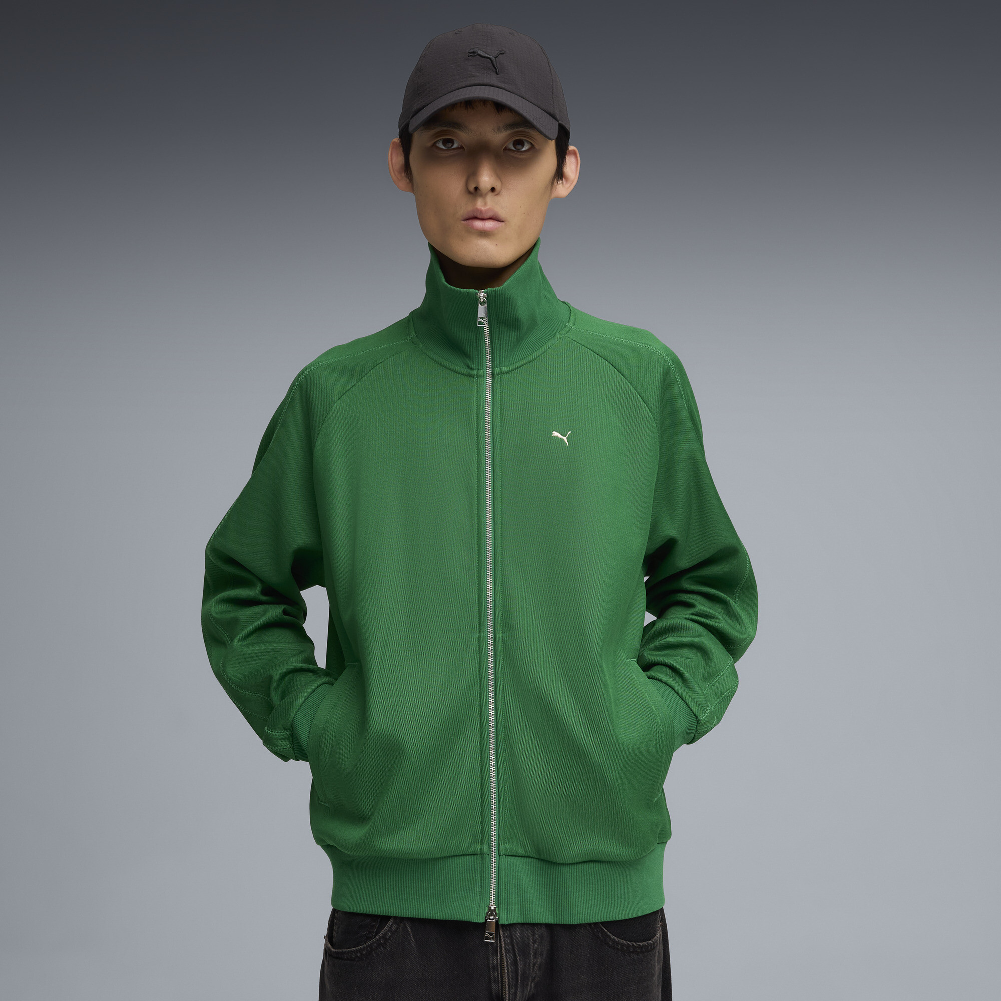 PUMA T7 Herren Trainingsjacke, Kleidung, Grün, XXL