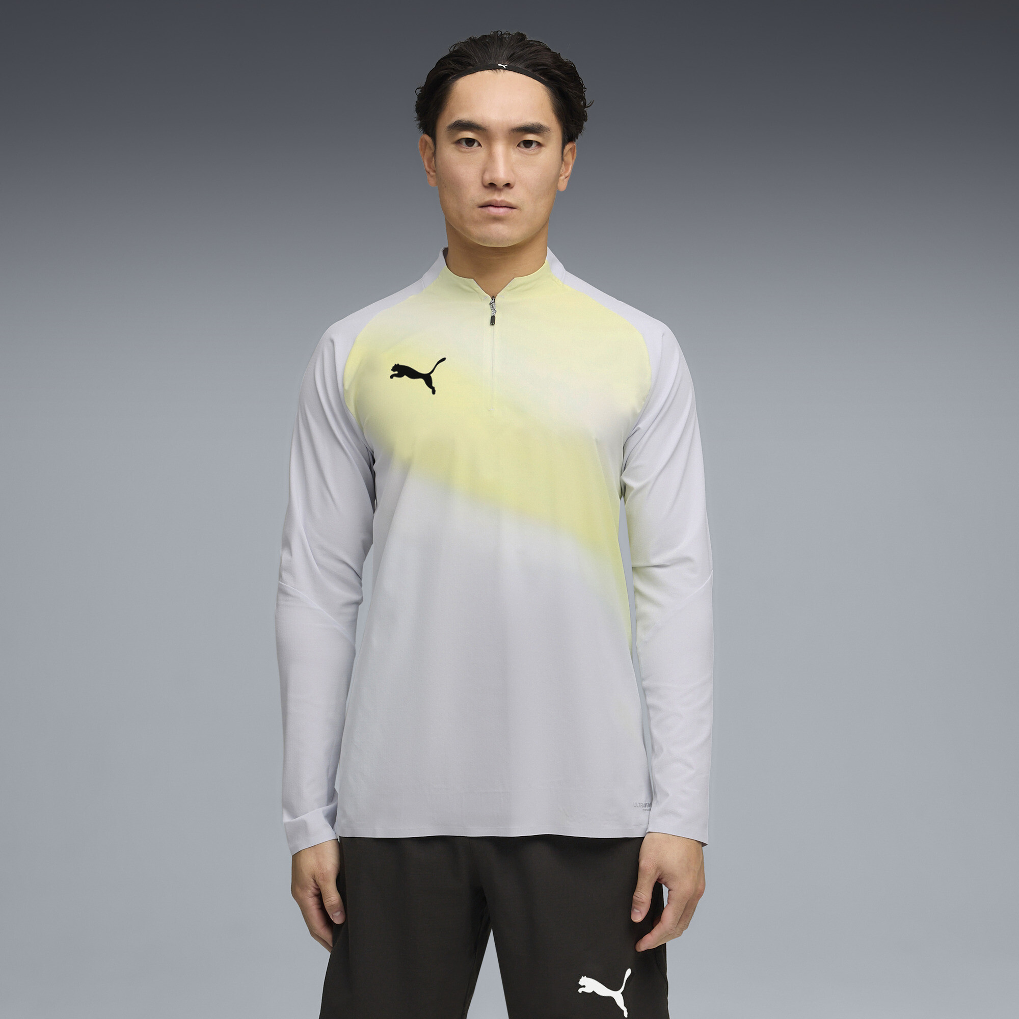PUMA Individual Lightspeed Ultimate Fußballtop mit kurzem Reißverschluss Herren, Accessoires, Grau, M