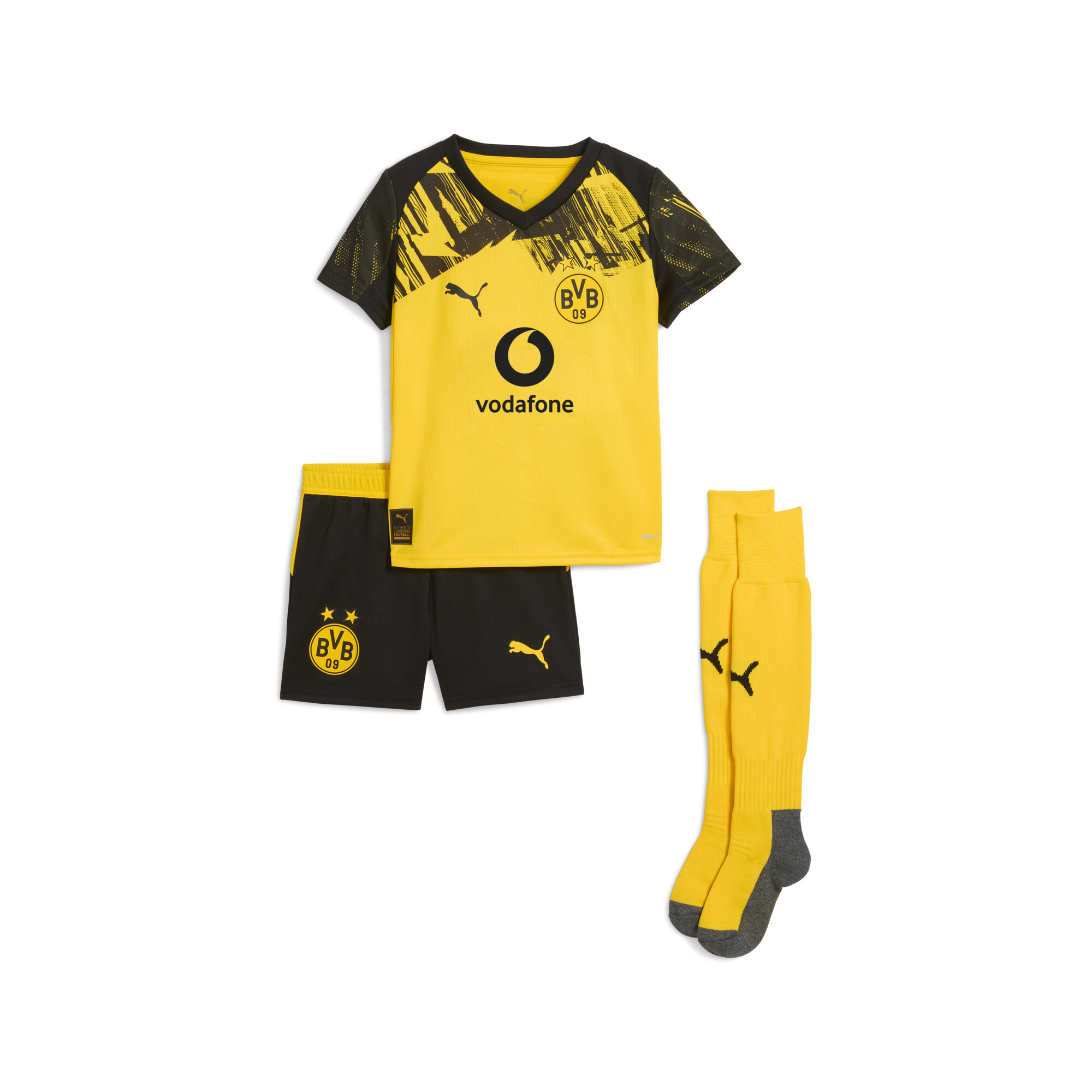 PUMA Borussia Dortmund 25/26 Heimtrikot Mini-Kit Kinder, Kleidung, Gelb, 5-6Y
