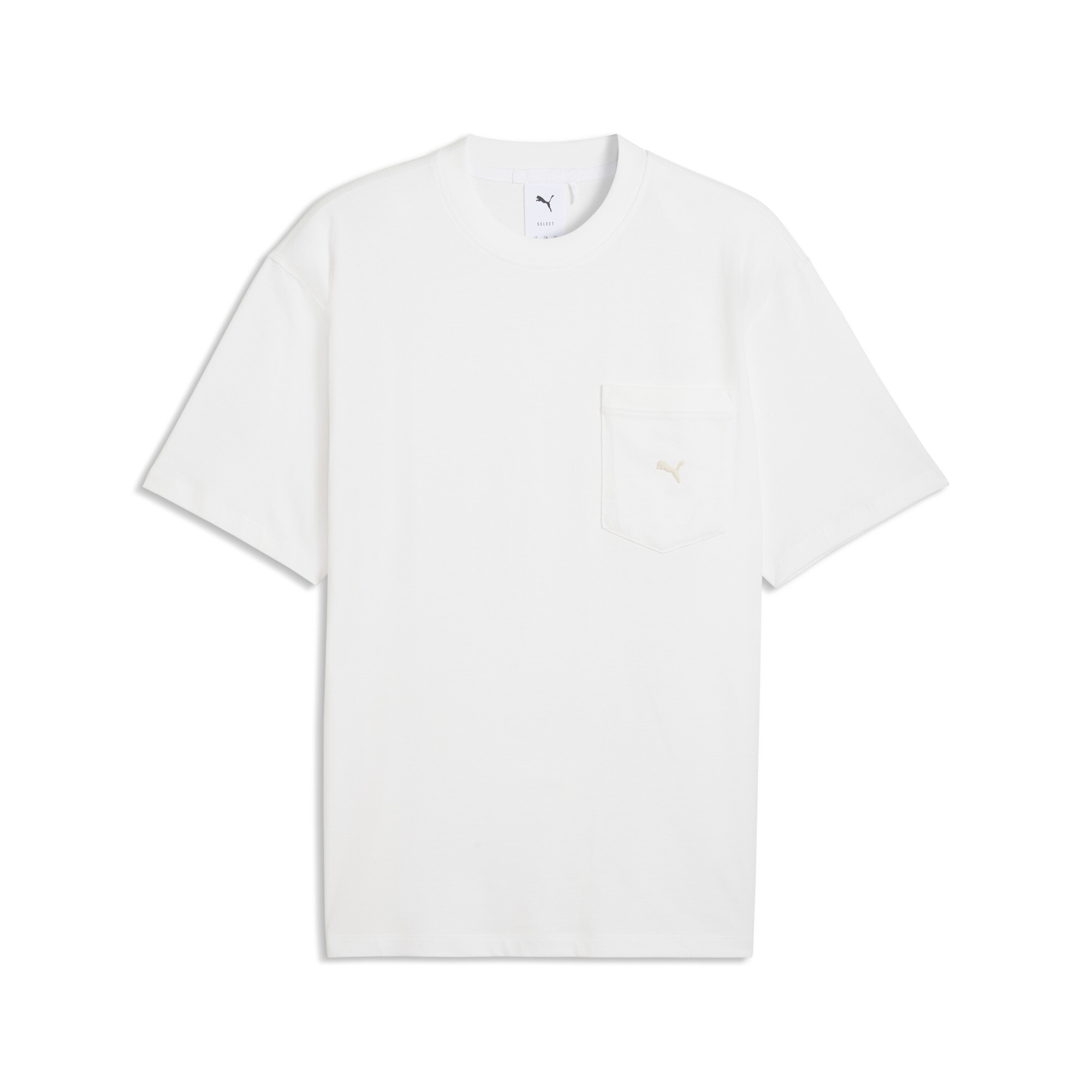 PUMA Select Essentials Pocket T-Shirt Herren, Accessoires, Weiß, XS