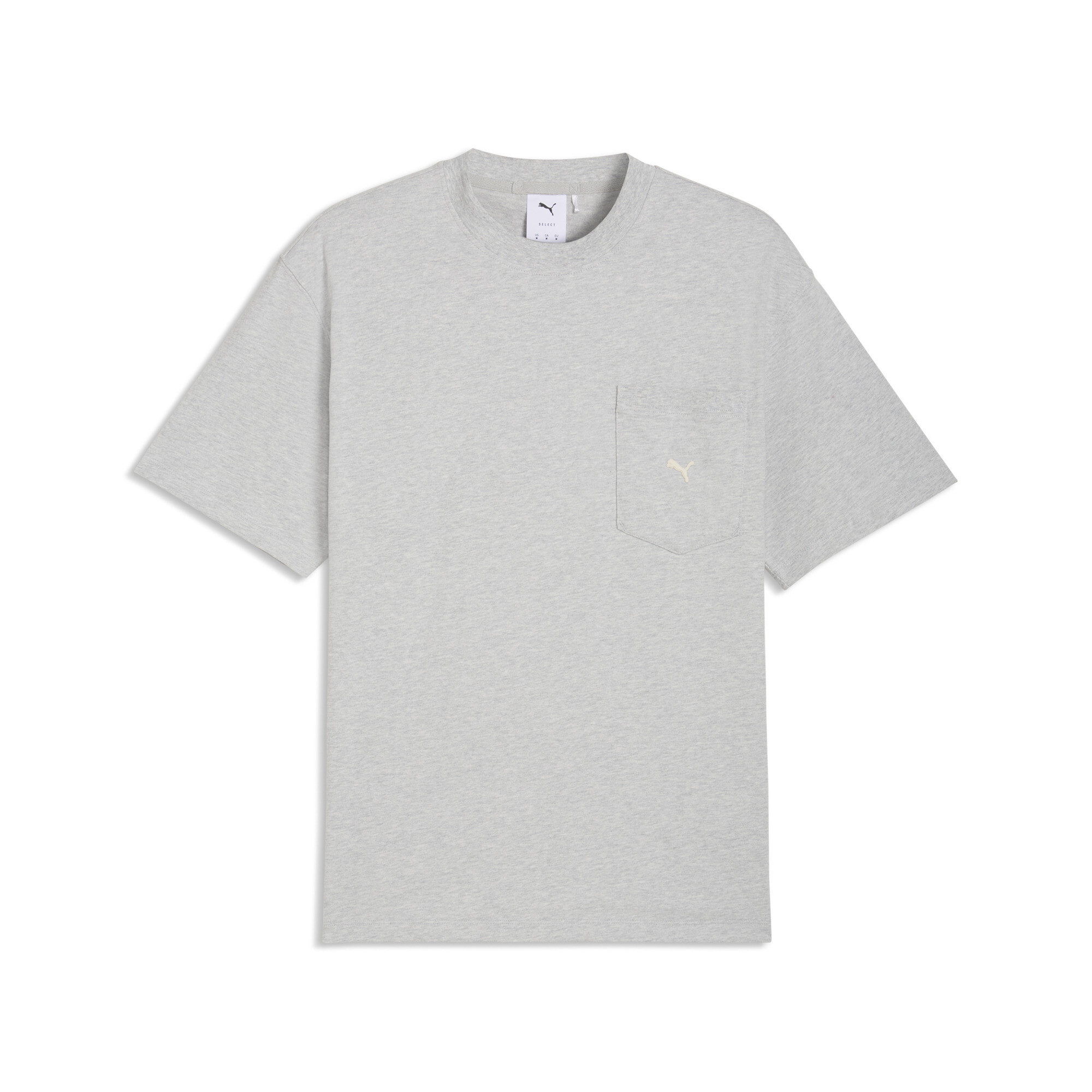 PUMA Select Essentials Pocket T-Shirt Herren, Accessoires, Grau, L