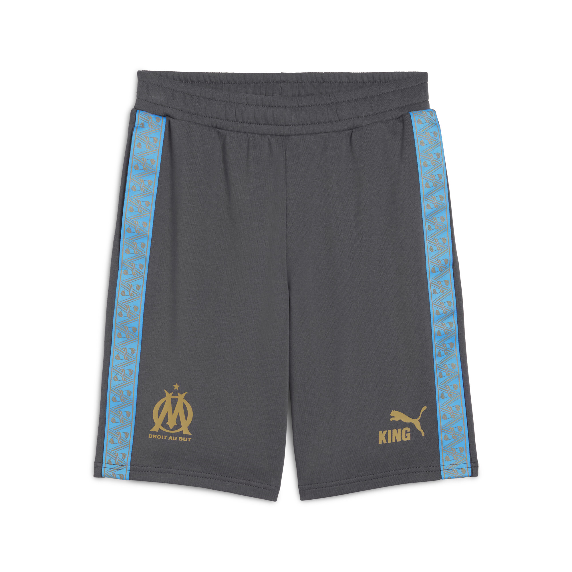 PUMA Olympique de Marseille KING Sweat-Shorts Herren, Accessoires, Grau, L