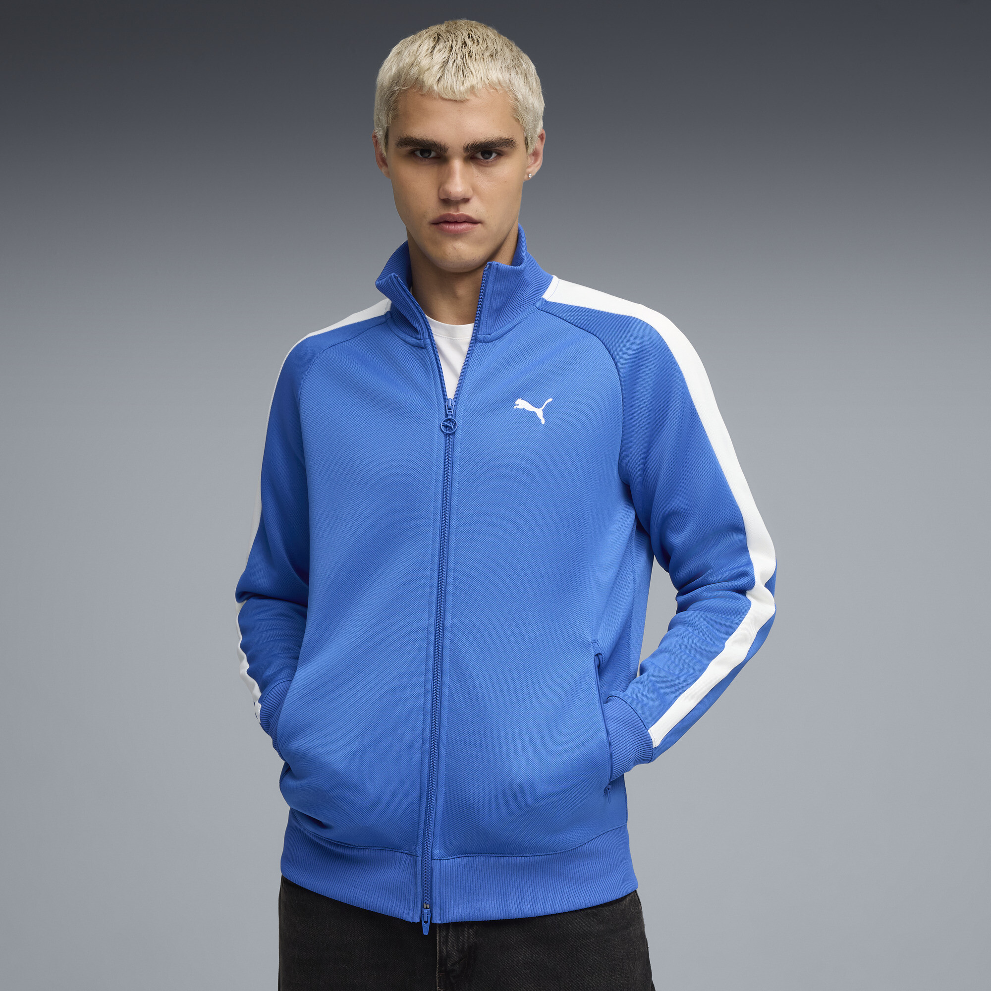 PUMA T7 ALWAYS ON Trainingsjacke Herren, Kleidung, Blau, S