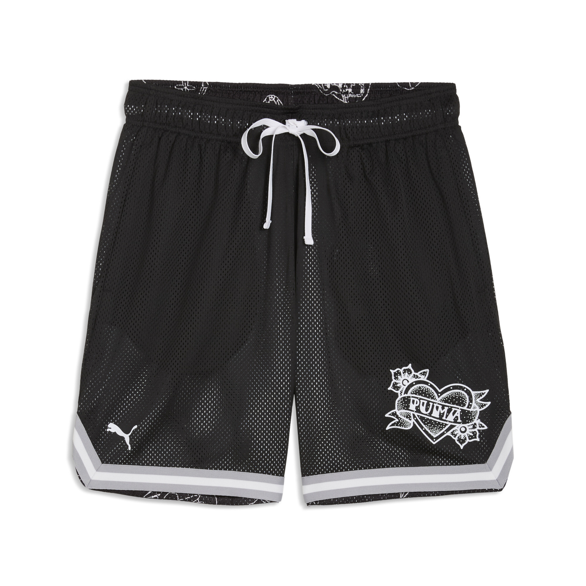 PUMA Swish N' Ink 7" Wendbare Strickshorts Herren, Accessoires, Schwarz, L
