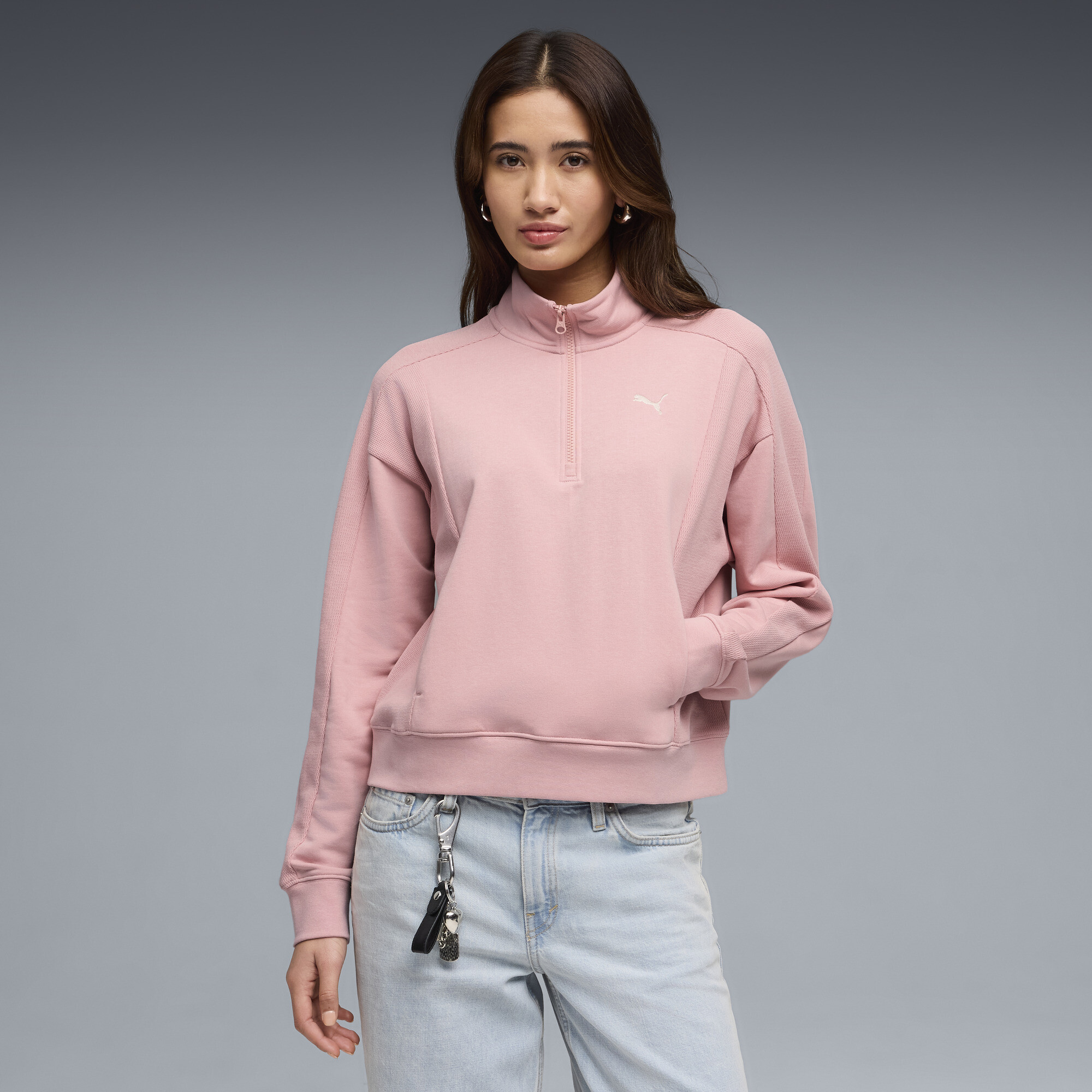 PUMA Class Relaxed Sweatshirt Damen, Kleidung, Rosa, S