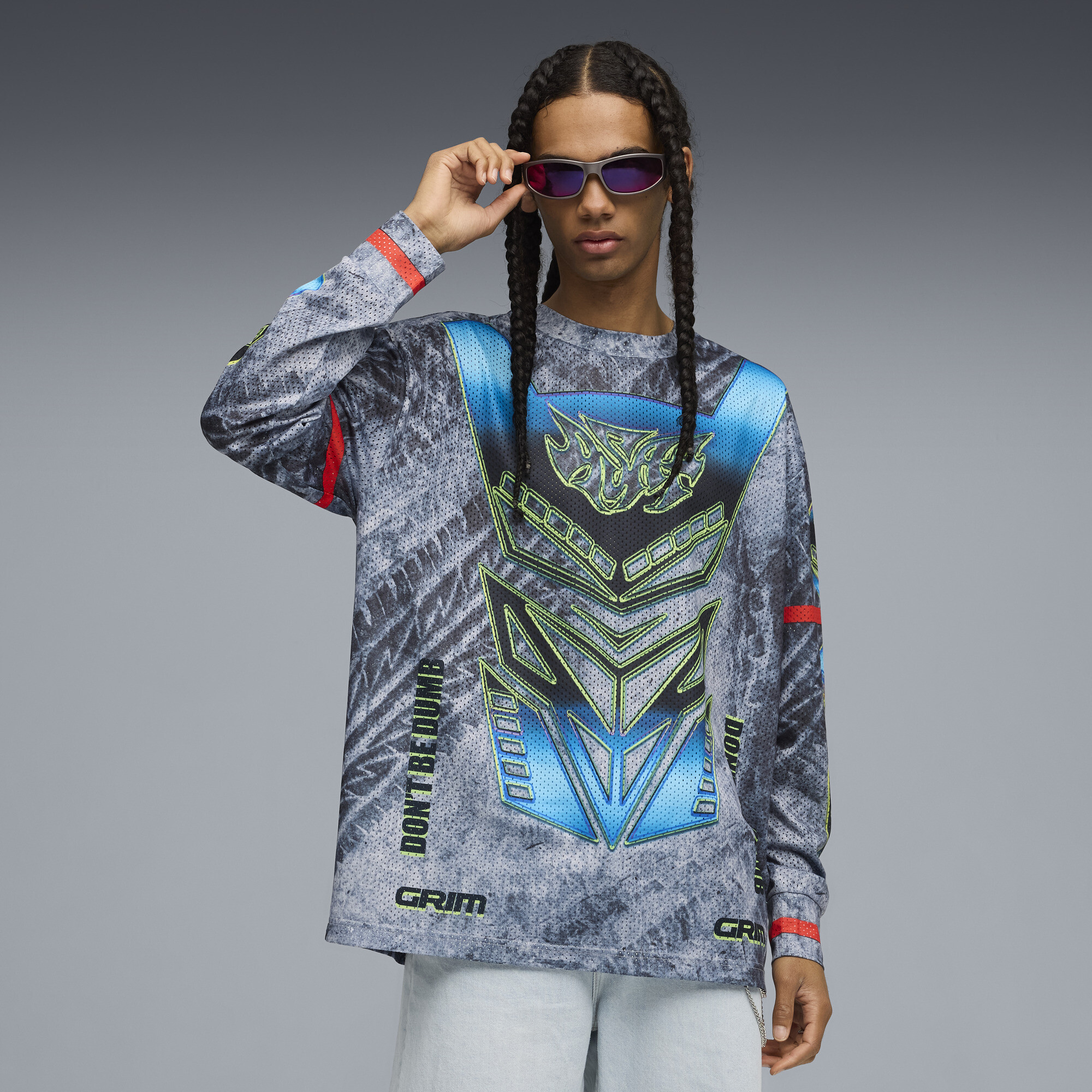 A$AP ROCKY x PUMA Moto Armor Langarmshirt Unisex, Kleidung, Weiß, S