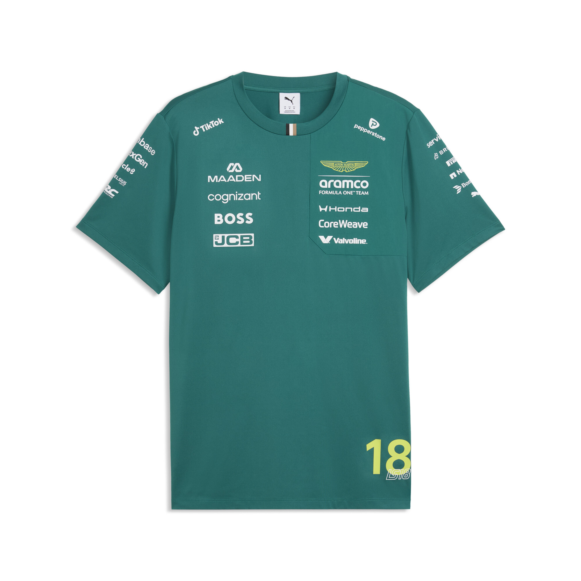 PUMA x ASTON MARTIN ARAMCO F1® TEAM Replica Stroll T-Shirt Unisex, Accessoires, Grün, S