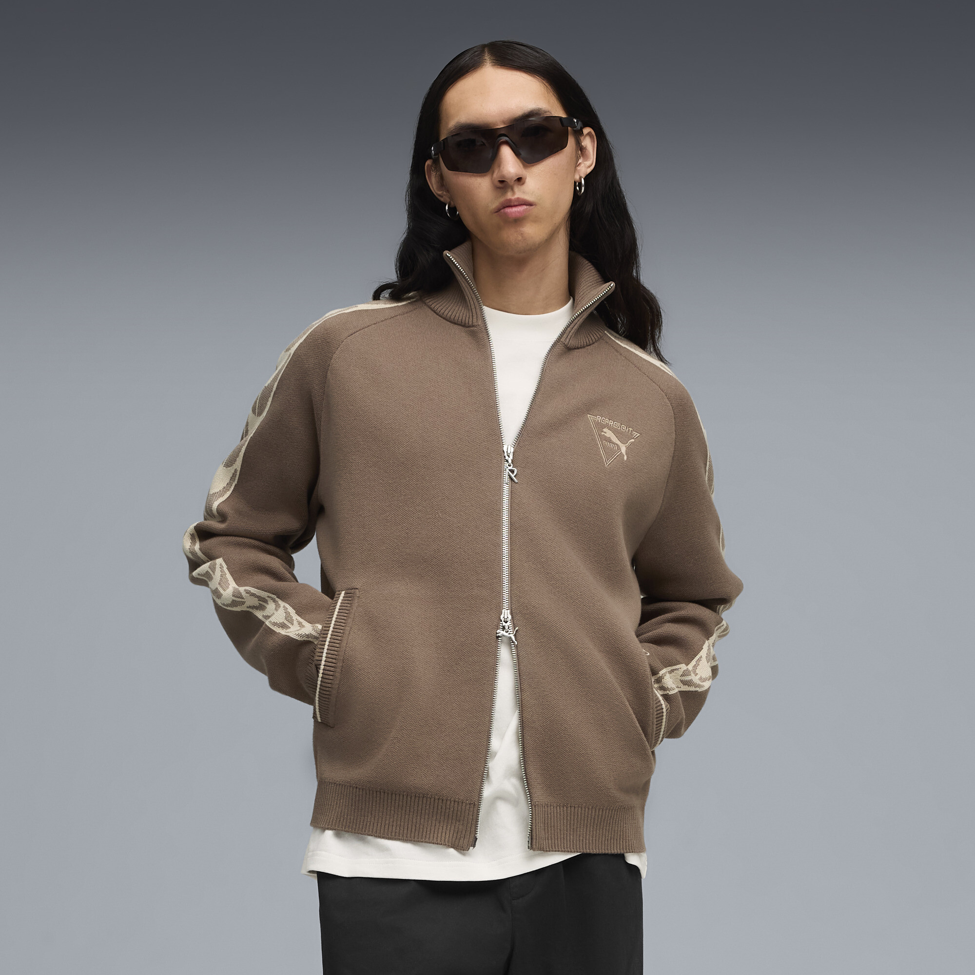 PUMA x REPRESENT T7 Jacke Herren, Kleidung, Braun, XXL